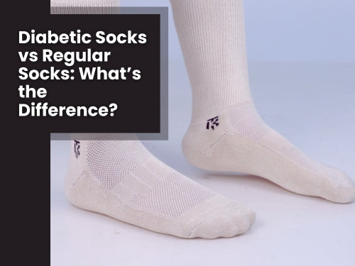 Diabetic socks vs regular socks comparison showing breathable bamboo diabetic socks designed for comfort and circulation support