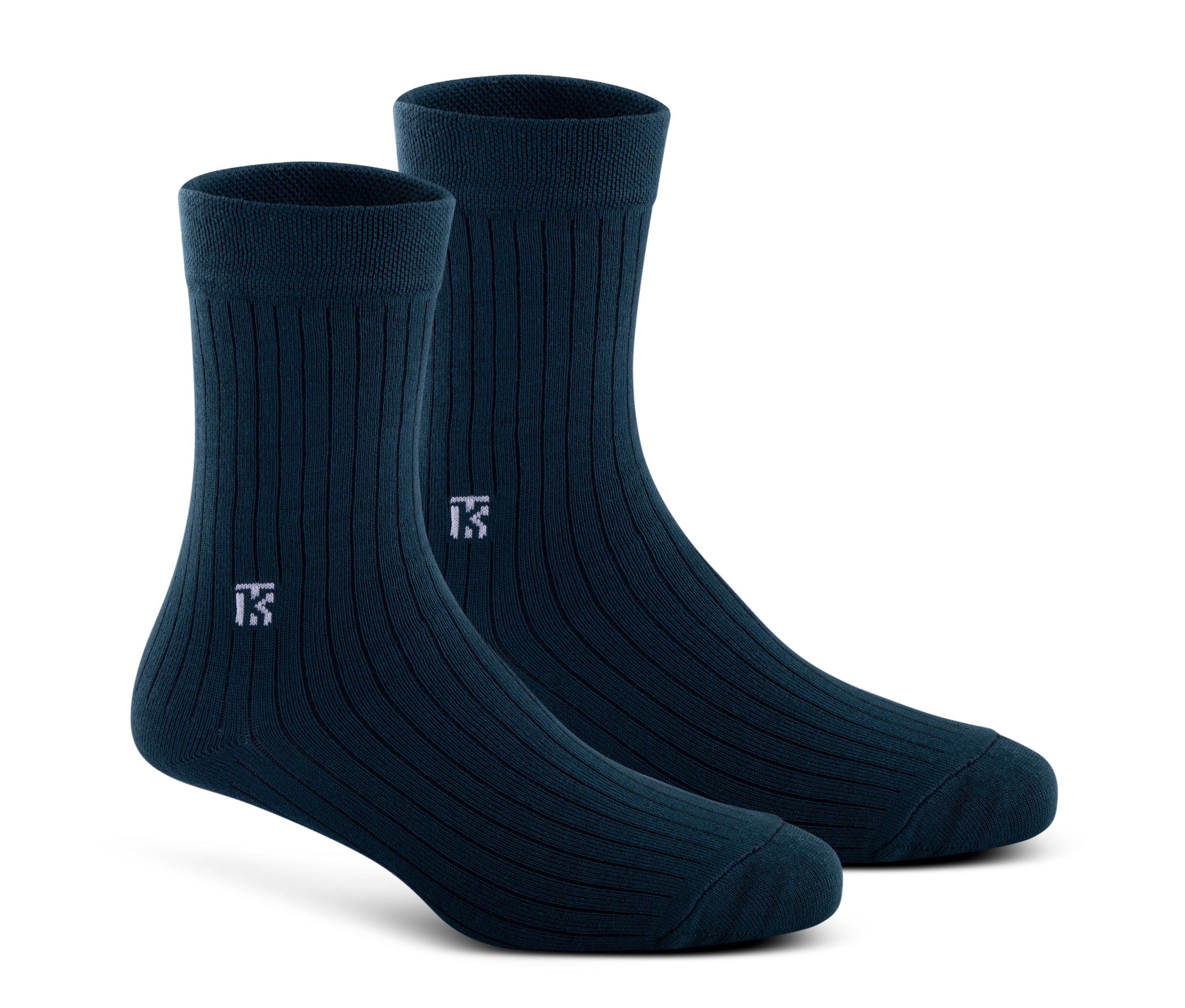 Kikitoes Luxe Signature Box – Sportify Collection featuring a combo socks set of six crew length socks in Dark Green, Beige, Navy Blue–White–Royal Blue Stripes, Grey with Multi-Color Polka Dots, and Classic White tones – premium bamboo crew socks for men.
