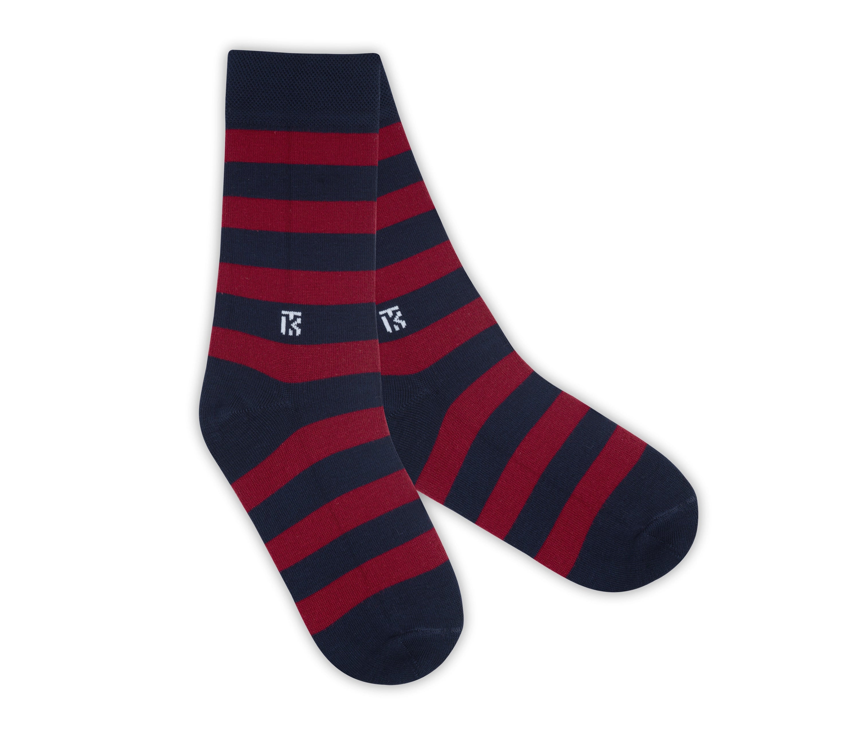 Pattern Fusion| Black with Royal Blue Polka Dots & Navy Blue with Red (Pack of 2)