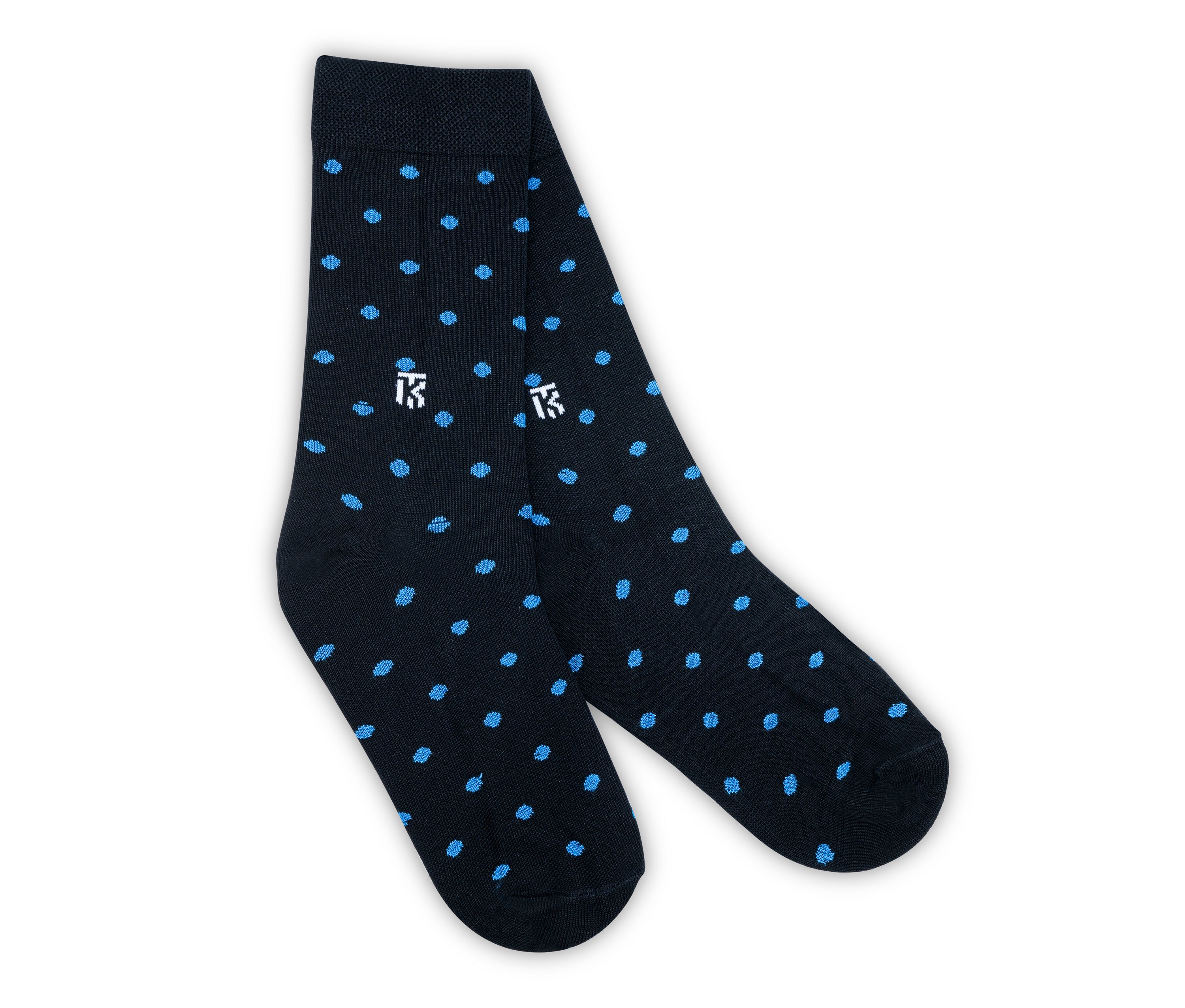 Kikitoes Combo Polka Dot Bamboo Socks – Stylish Black with Blue, Black with White, Black with Yellow Polka Dots Socks for Daily Wear & Sports (Pack of 3)