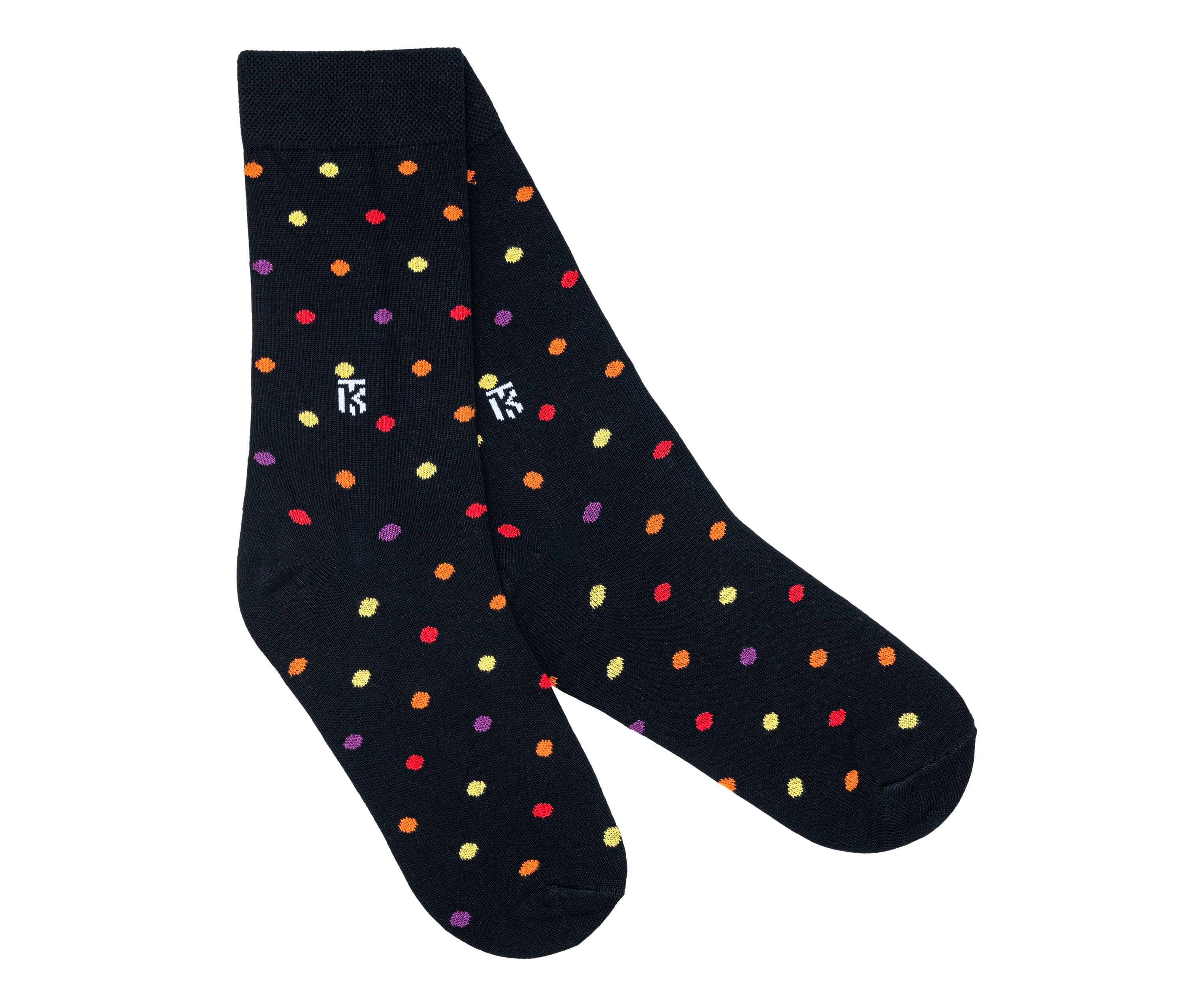 Midnight Pop Combo | Black with Yellow, Red, Orange, Purple Polka Dots & Black with Red (Pack of 2)