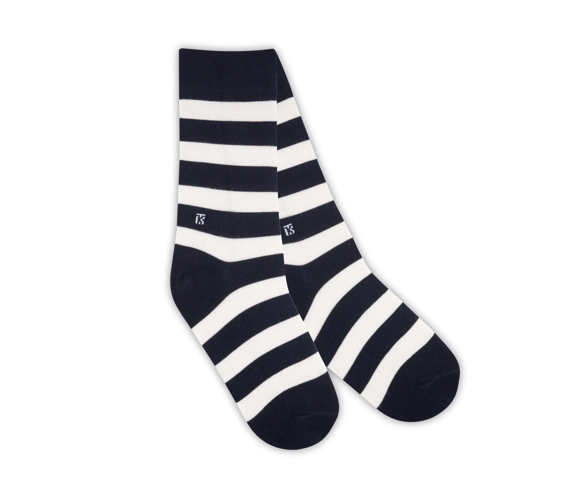 Fun Fusion Duo – Grey Multi Polka & Navy Blue StripeKikitoes
