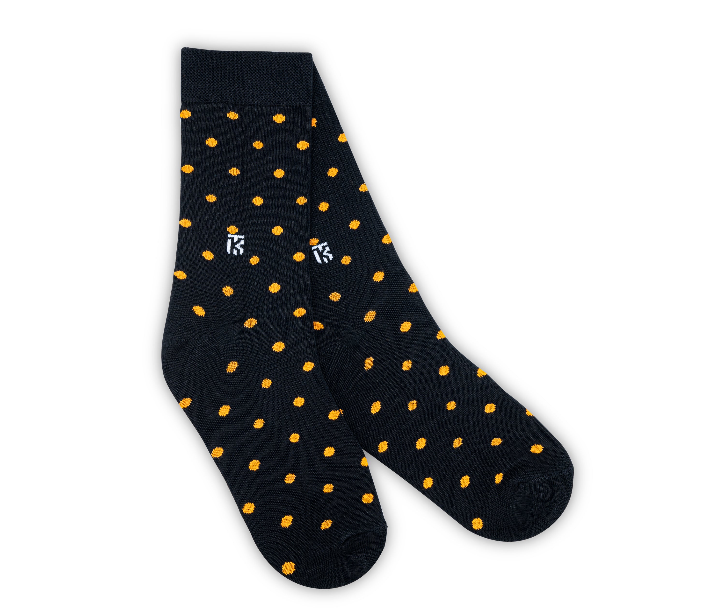 Kikitoes Combo Polka Dot Bamboo Socks – Stylish Black with Blue, Black with White, Black with Yellow Polka Dots Socks for Daily Wear & Sports (Pack of 3)