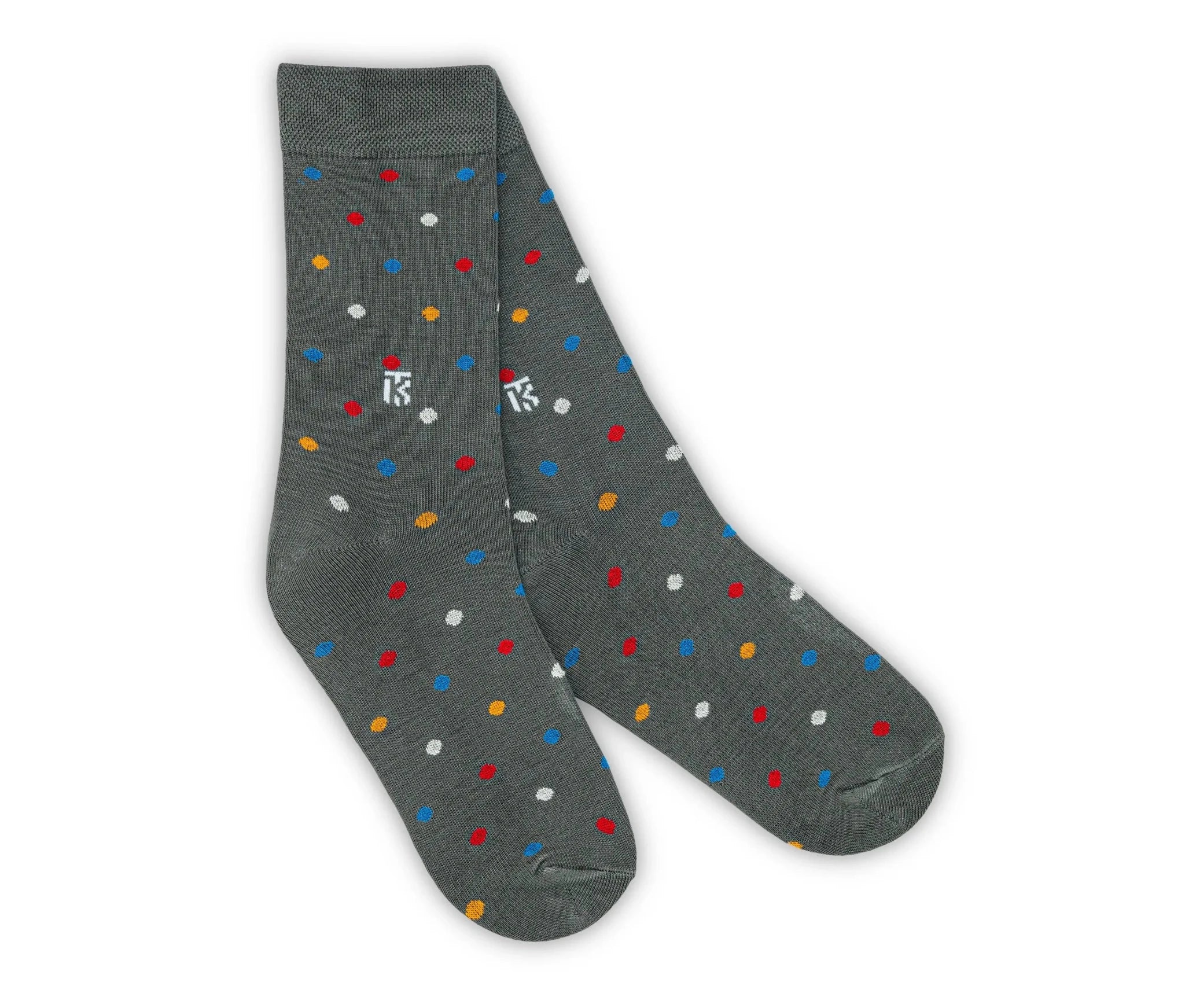 Fun Fusion Duo – Grey Multi Polka & Navy Blue StripeKikitoes