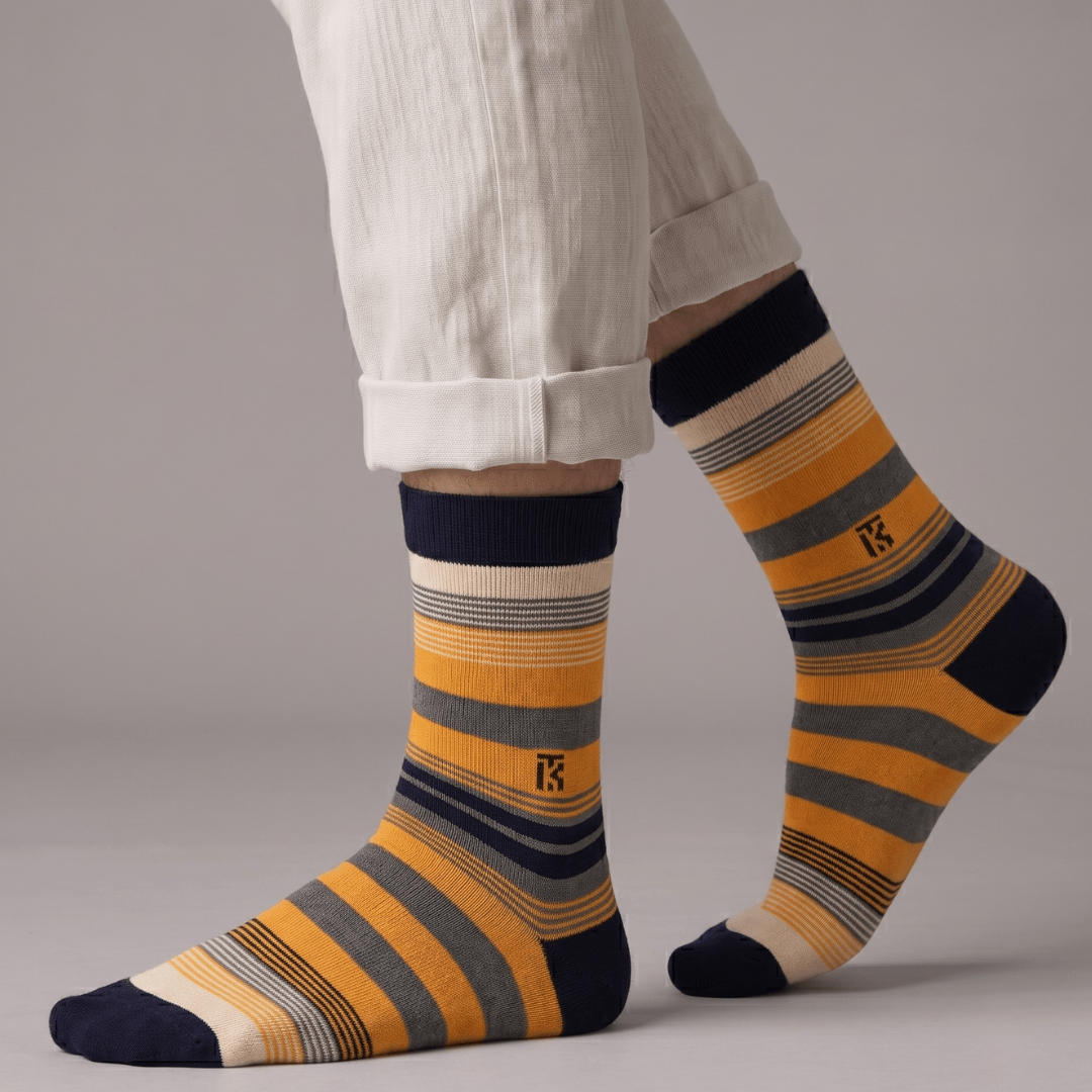 Trio Luxe Pack | Red Ribbed / Fusion Stripe - Navy Blue / Polka dot GreyKikitoes