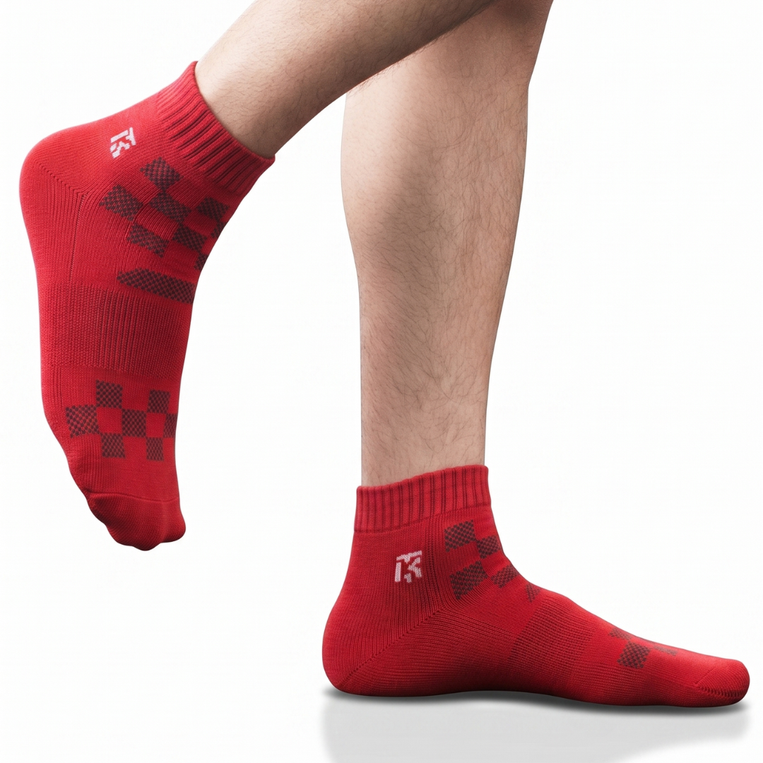 KIKITOES BAMBOO SPORTS SOCKS | Red Rush