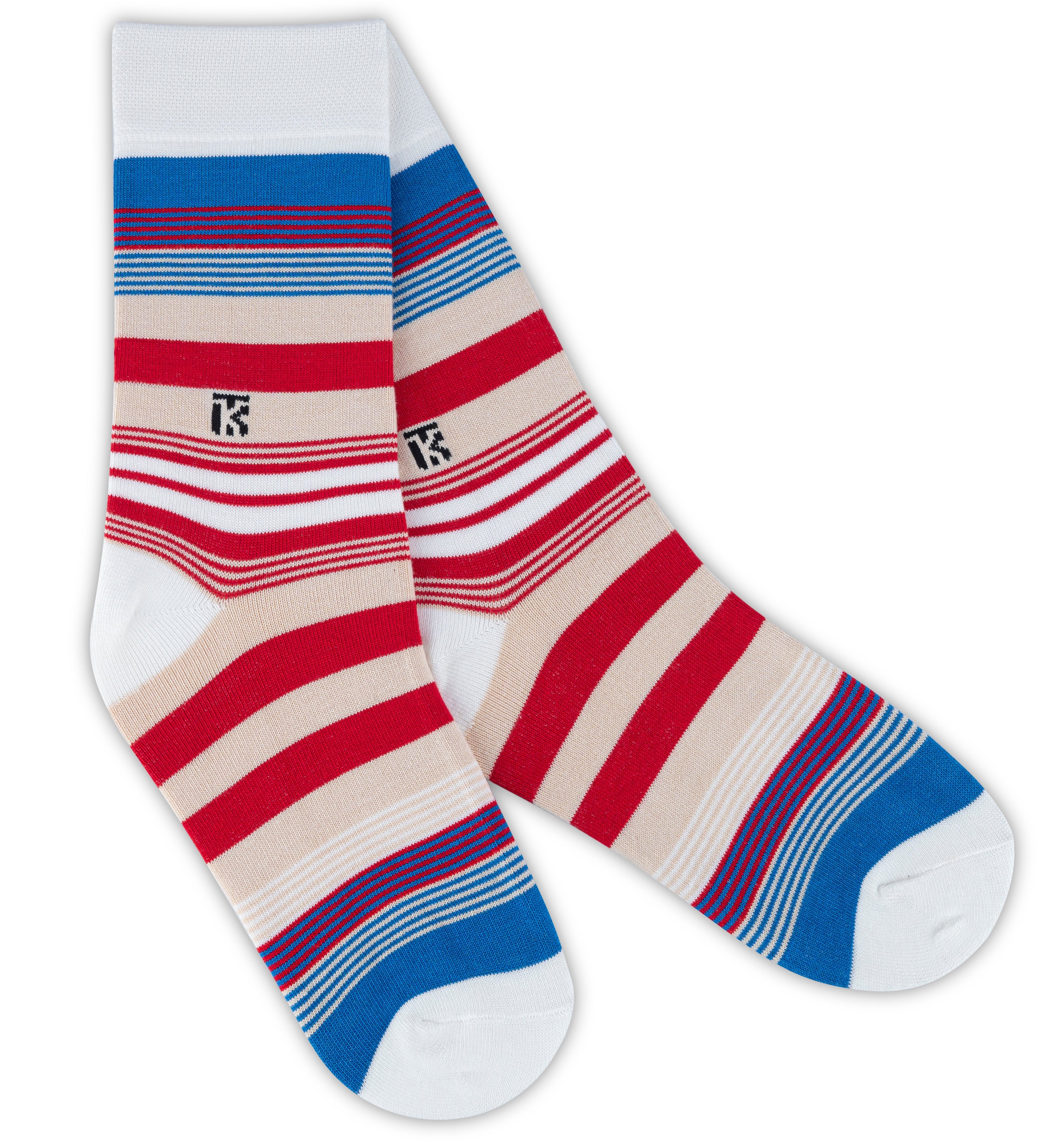 Crew Socks | Crew Length Socks | Stripe Socks | Long Socks