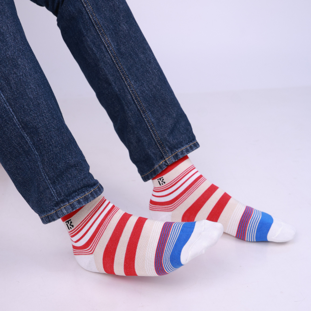 Crew Socks | Crew Length Socks | Stripe Socks | Long Socks