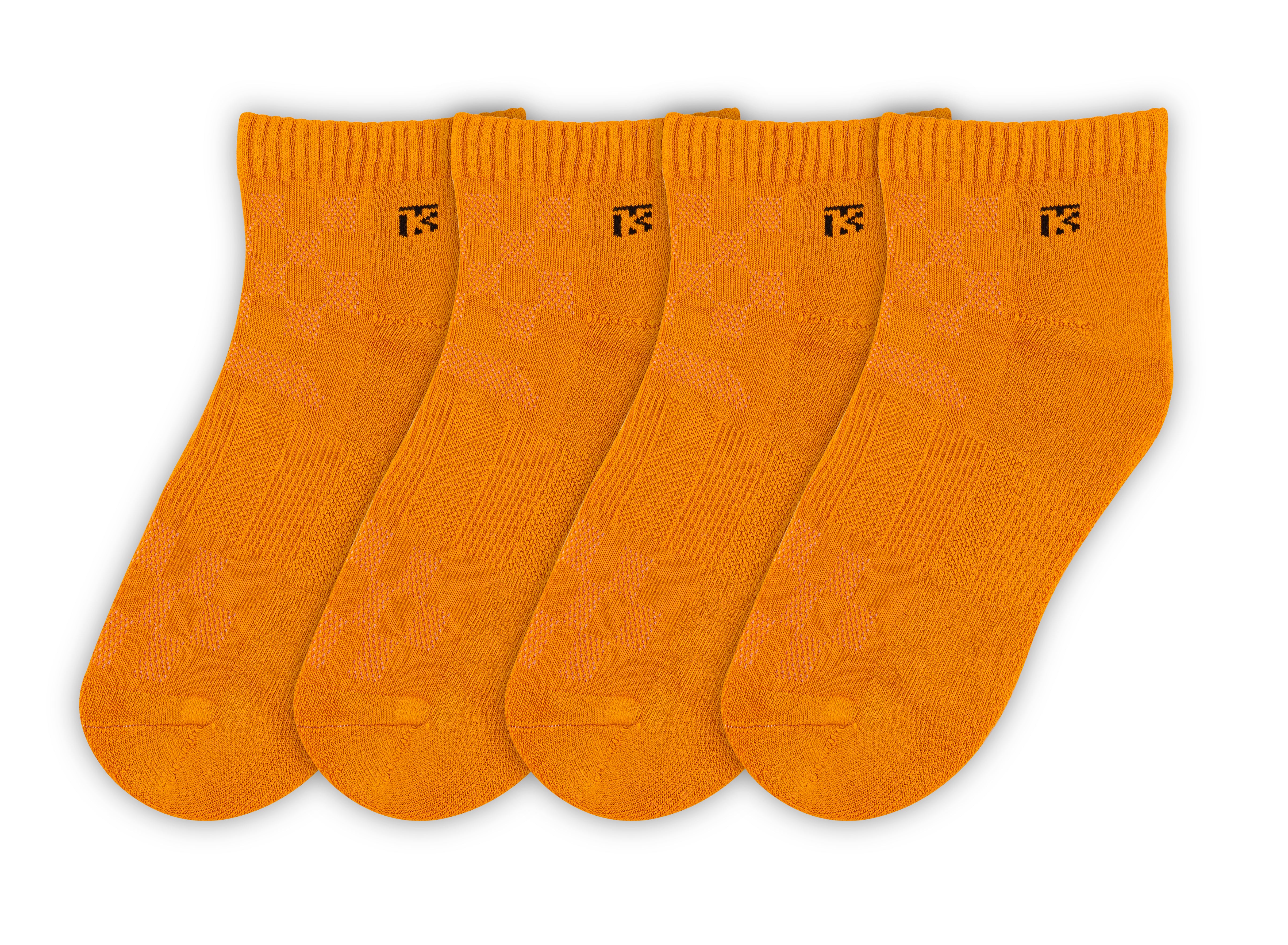 Halloween Orange Bamboo Ankle Socks by Kikitoes – Breathable Sports Socks for Men