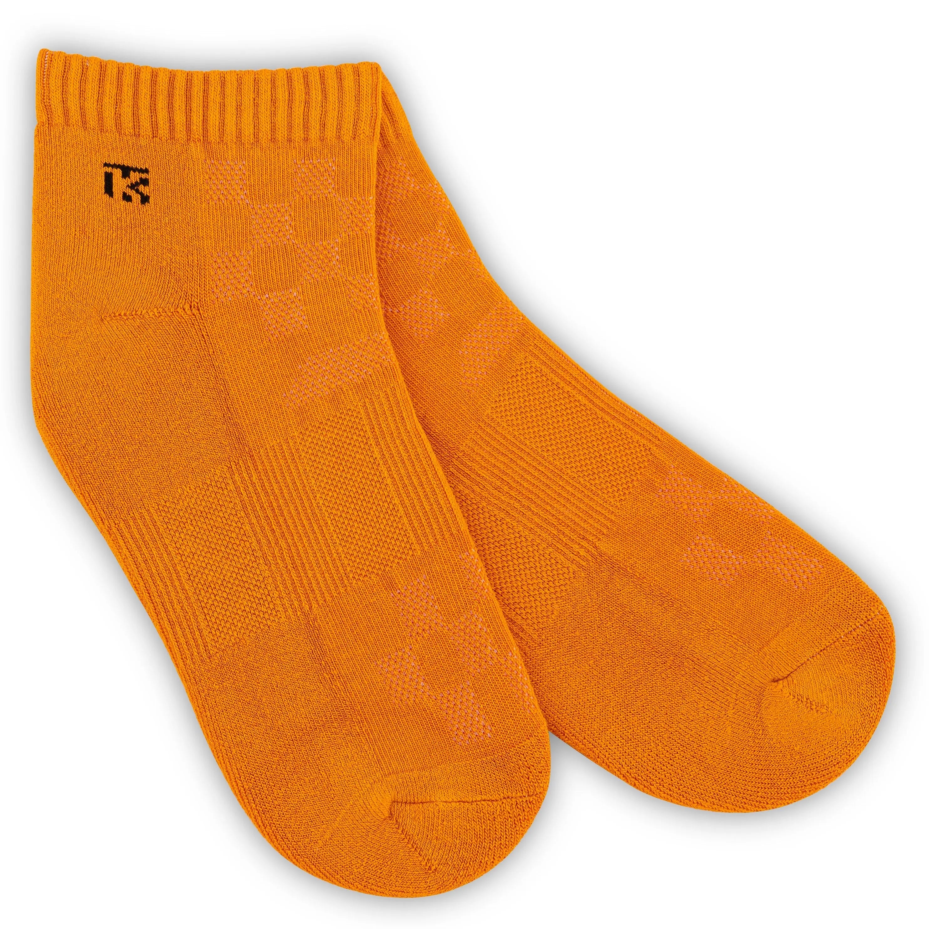 Halloween Orange Bamboo Ankle Socks by Kikitoes – Breathable Sports Socks for Men