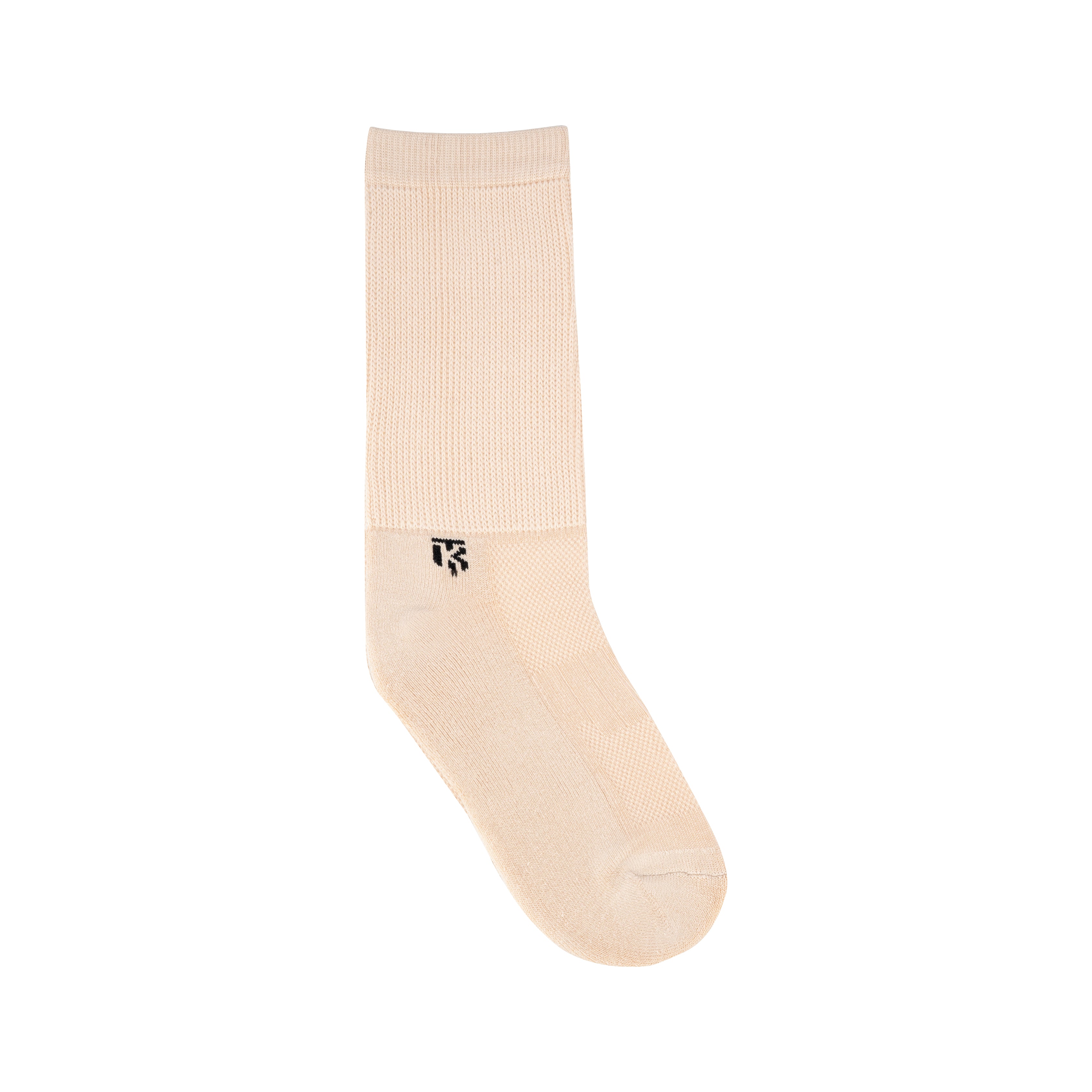 Diabetic Socks Pair | Kikitoes Crew Length Socks | Beige / Navy Blue Colours | Diabetic Socks for Men | KIKI007C