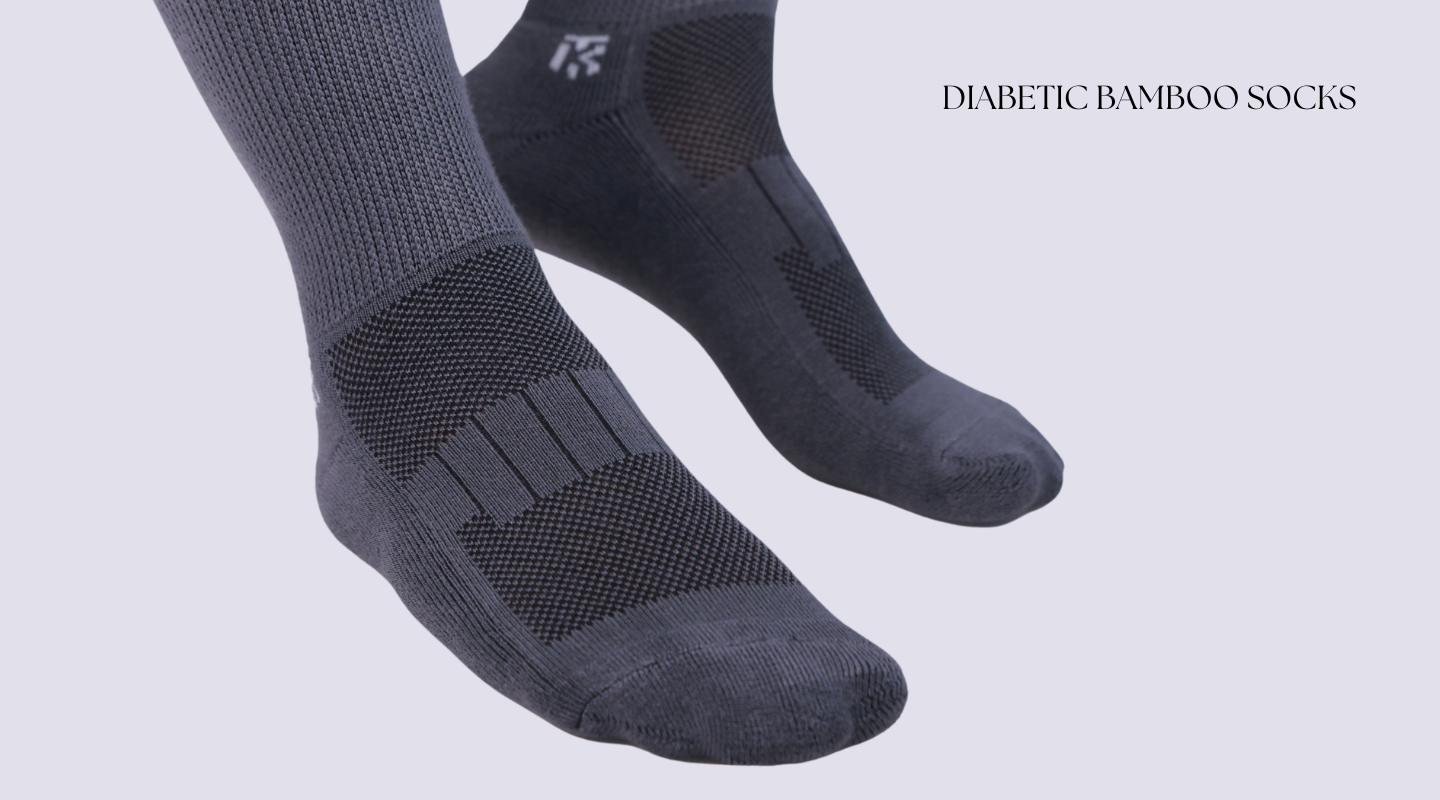 Experience superior comfort with Kikitoes bamboo diabetic socks featuring seamless toe and gentle fit.