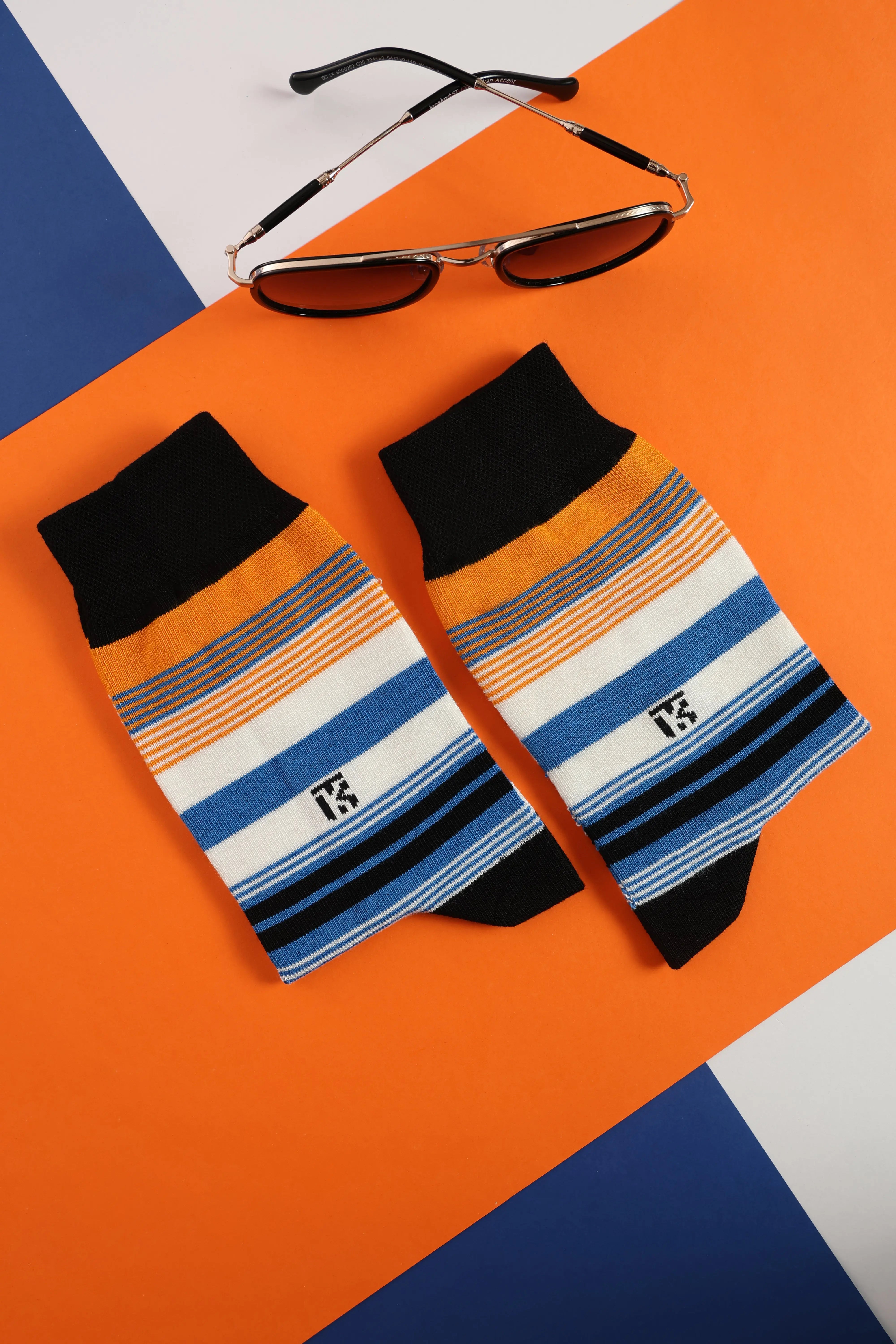 Crew Socks | Crew Length Socks | Stripe Socks | Long Socks