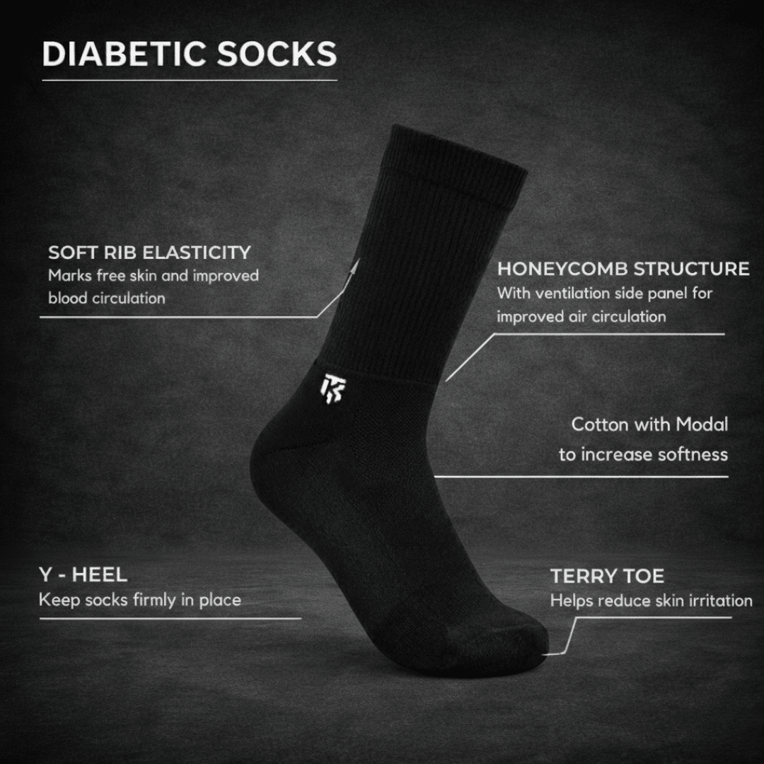 Diabetic Bamboo socks combo | Pack Of 2 | Gray & Navy Blue Bamboo SocksKikitoes