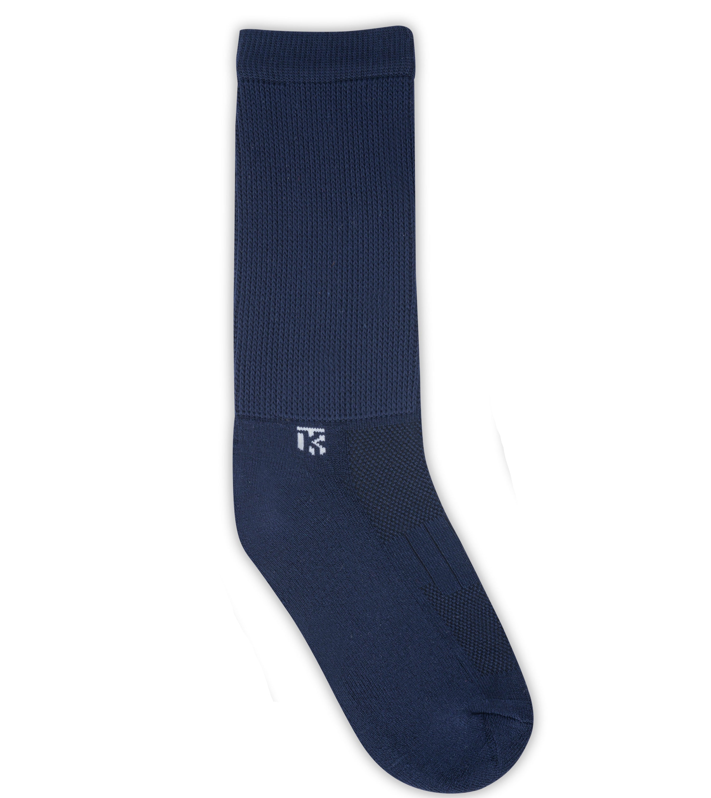 Diabetic Socks Pair | Kikitoes Crew Length Socks/ Navy Blue Colour Cotton Socks
