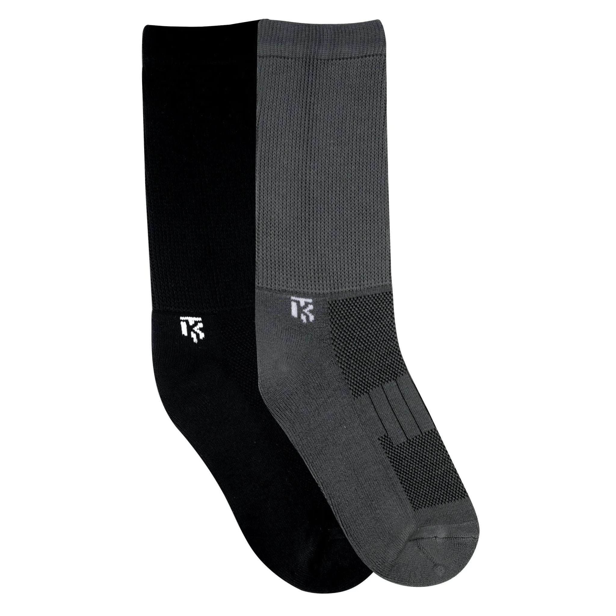 Diabetic bamboo Socks Combo | Pack Of 2 | Black & Grey Bamboo SocksKikitoes