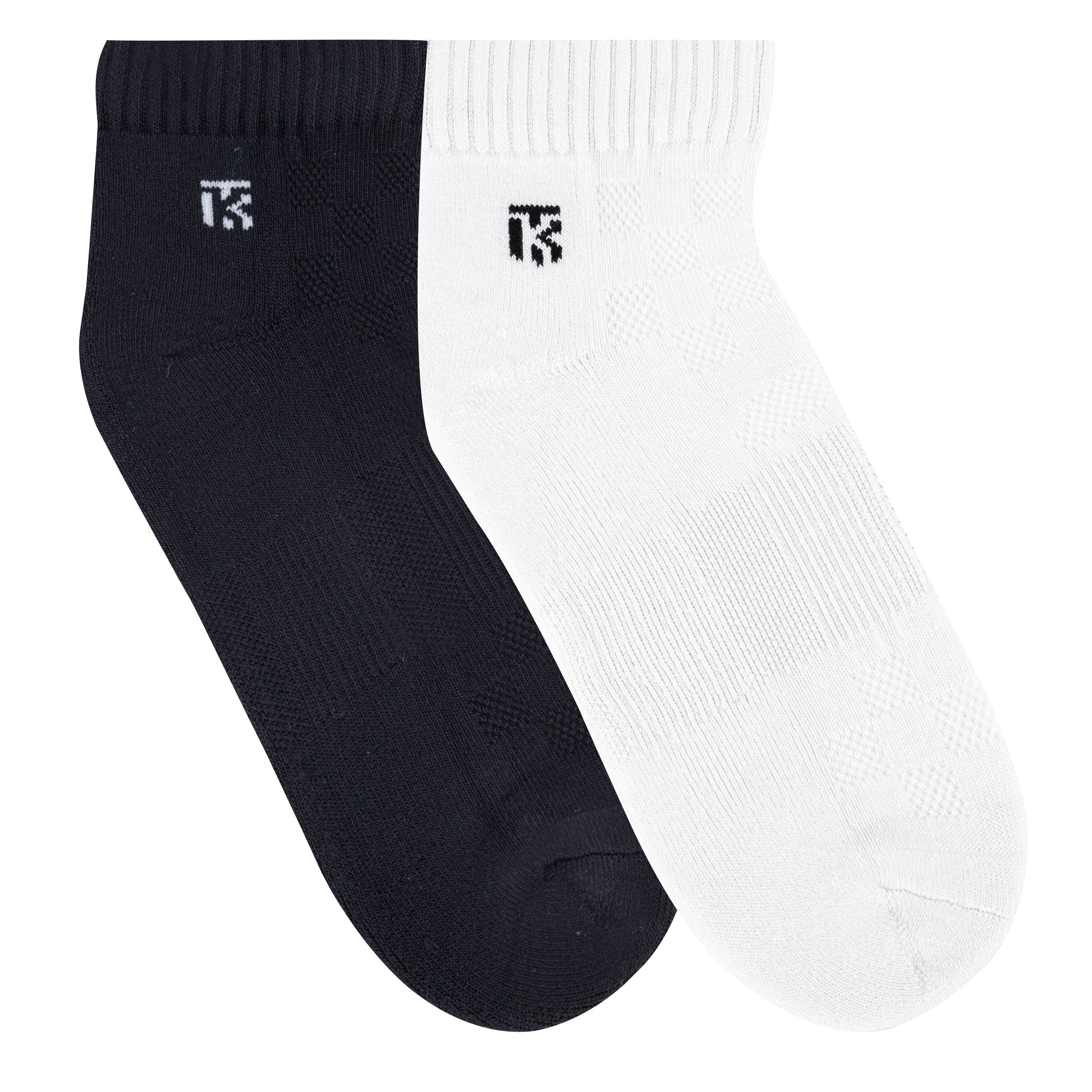 Socks combo of black and white ankle bamboo socks