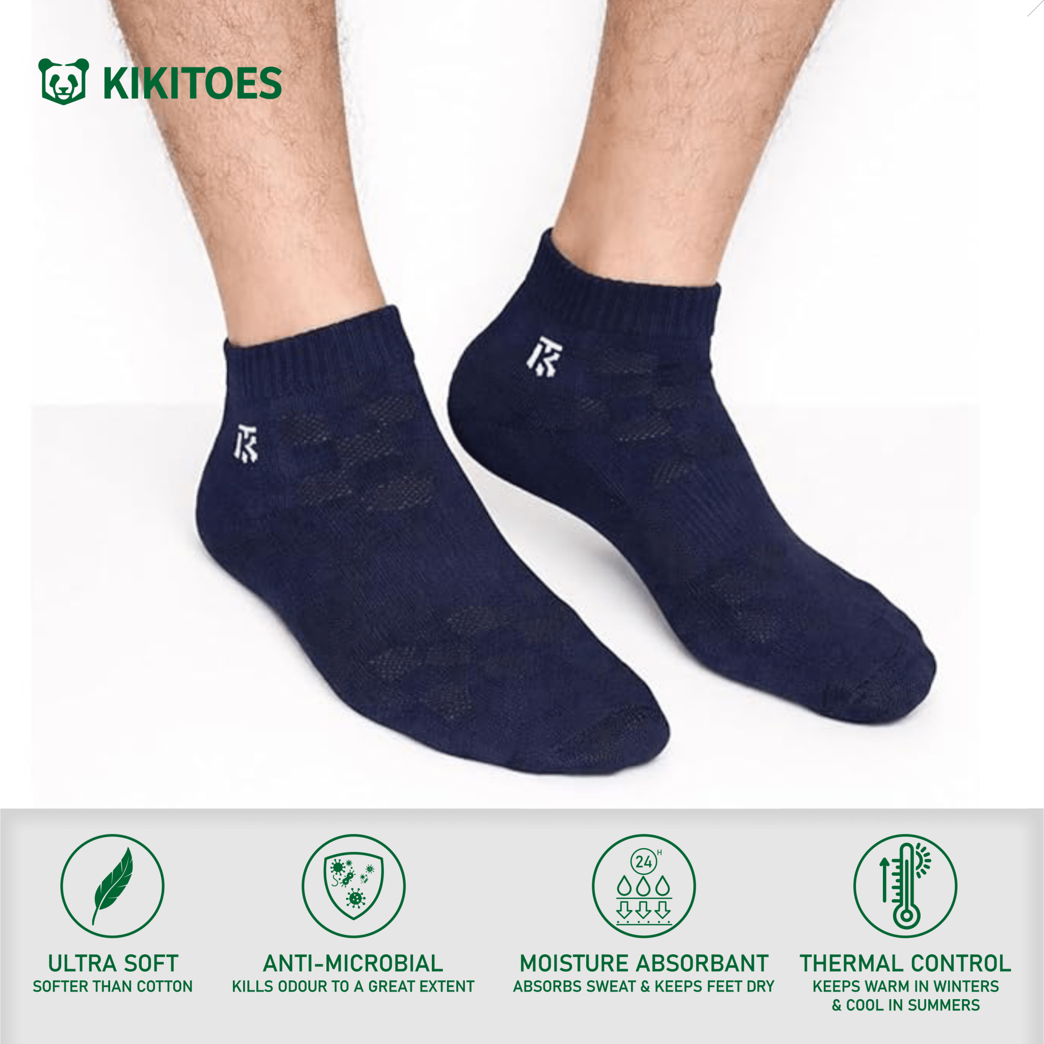 KIKITOES BAMBOO SPORTS SOCKS | Navy NinjaKikitoes