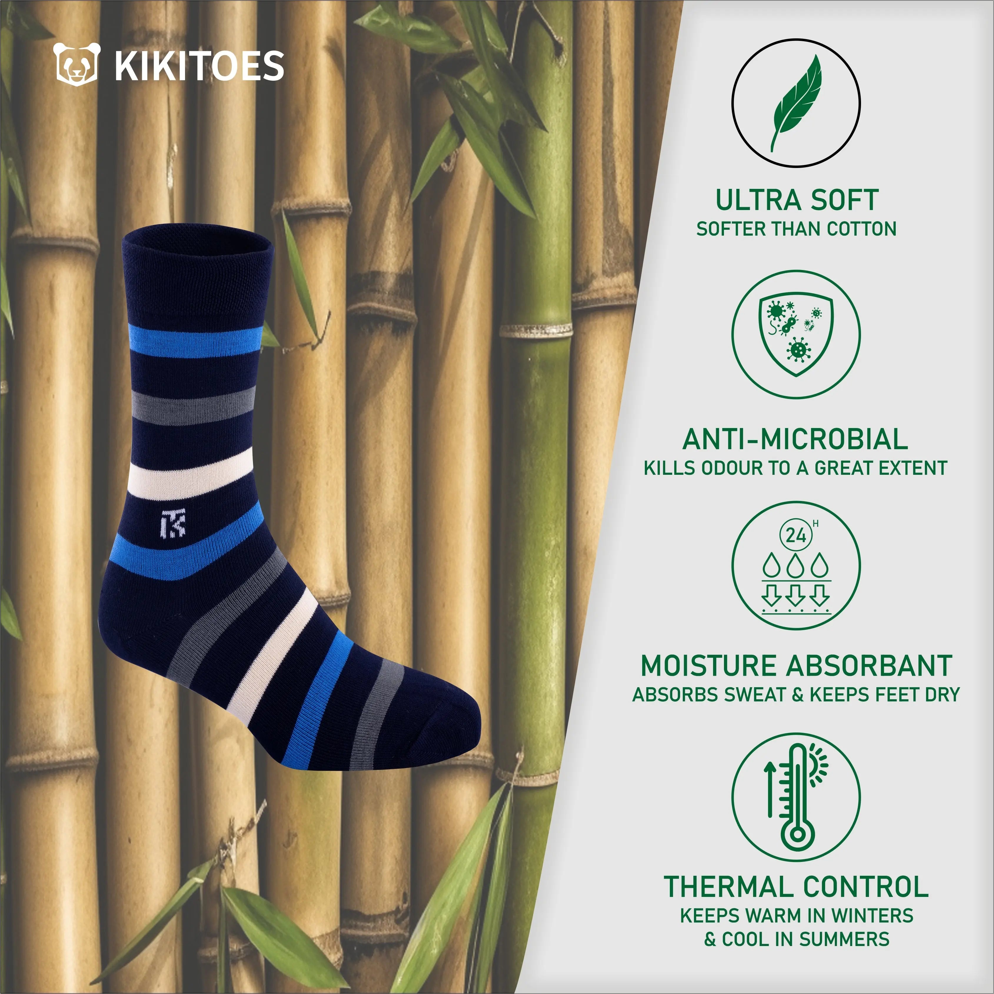 Crew Socks | Crew Length Socks | Stripe Socks | Long Socks