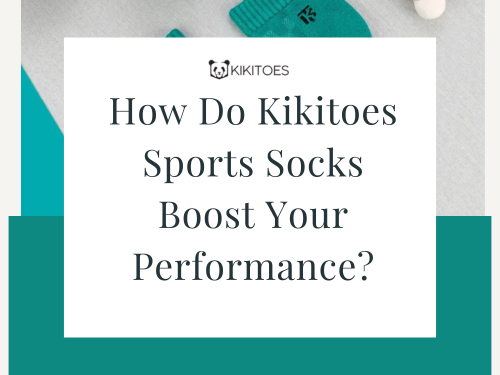 Kikitoes sports socks banner with headline “How Do Kikitoes Sports Socks Boost Your Performance?” showcasing performance-focused athletic socks.