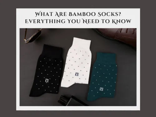 Premium bamboo crew socks for men by Kikitoes featuring stylish polka dot patterns in black, white, and green, designed for breathable comfort and everyday wear.