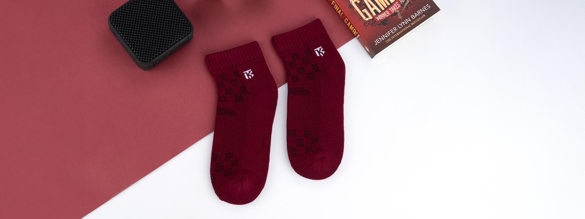 Maroon socks | Bamboo socks for men