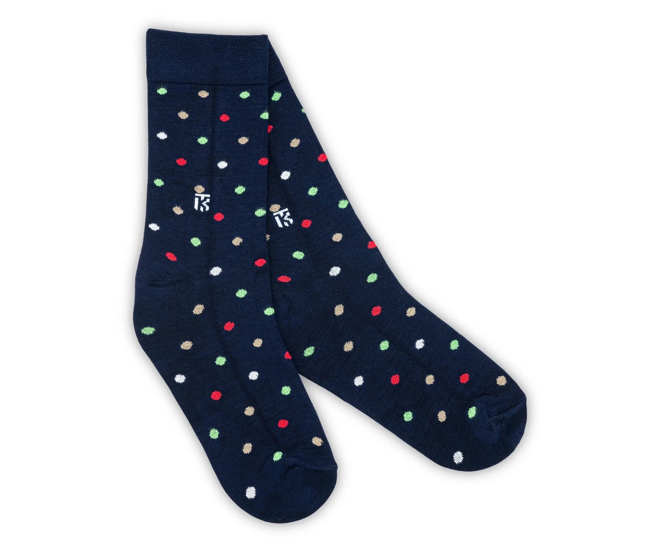 Fun Fusion Duo – Navy Multi Polka & Cobalt RibKikitoes