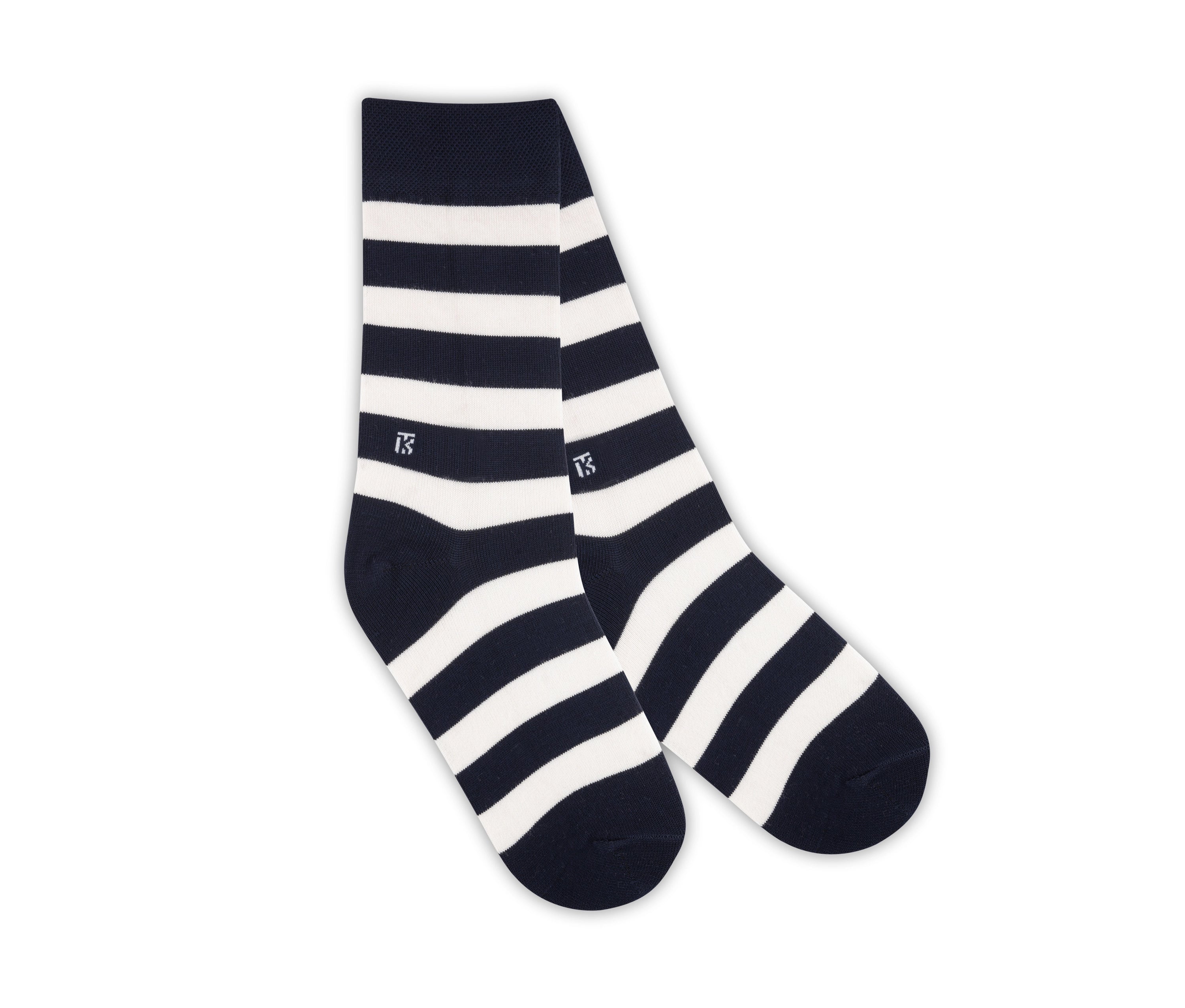 Kikitoes Polka Dot & Stripe Bamboo Socks – Stylish Grey with White, Yellow, Royal Blue, Red Polka Dots & Navy Blue with White Stripes Socks for Daily Wear & Sports (Pack of 2)