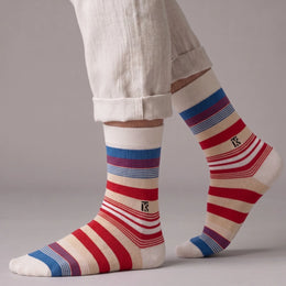KIKITOES BAMBOO MEN CREW SOCKS | Fusion Stripe