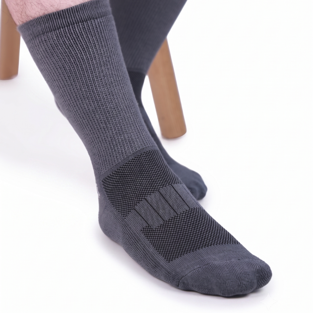 Bamboo Diabetic Socks, grey color