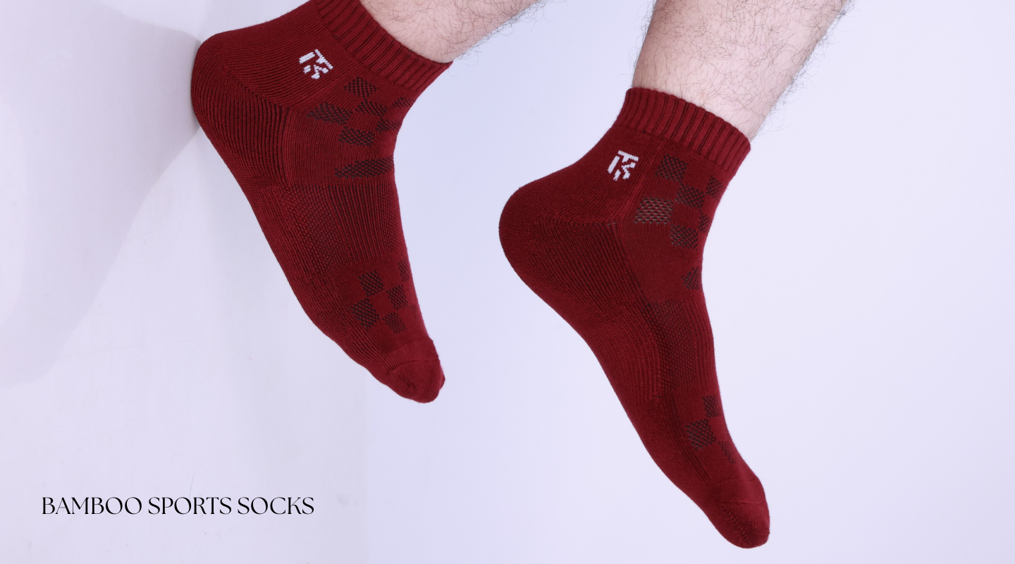 Kikitoes bamboo sports socks with breathable mesh and cushioned performance support.