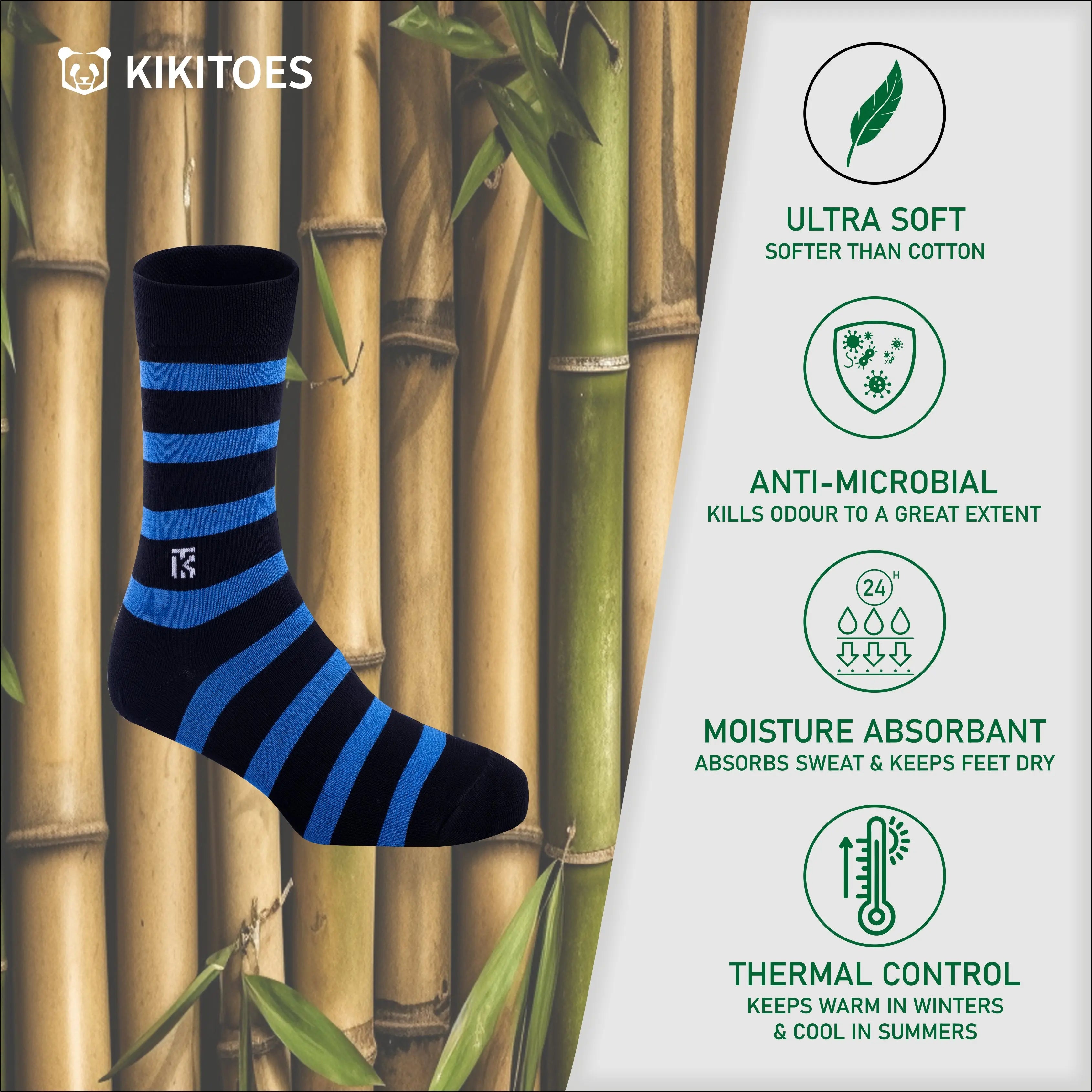 Crew Socks | Crew Length Socks | Stripe Socks | Long Socks