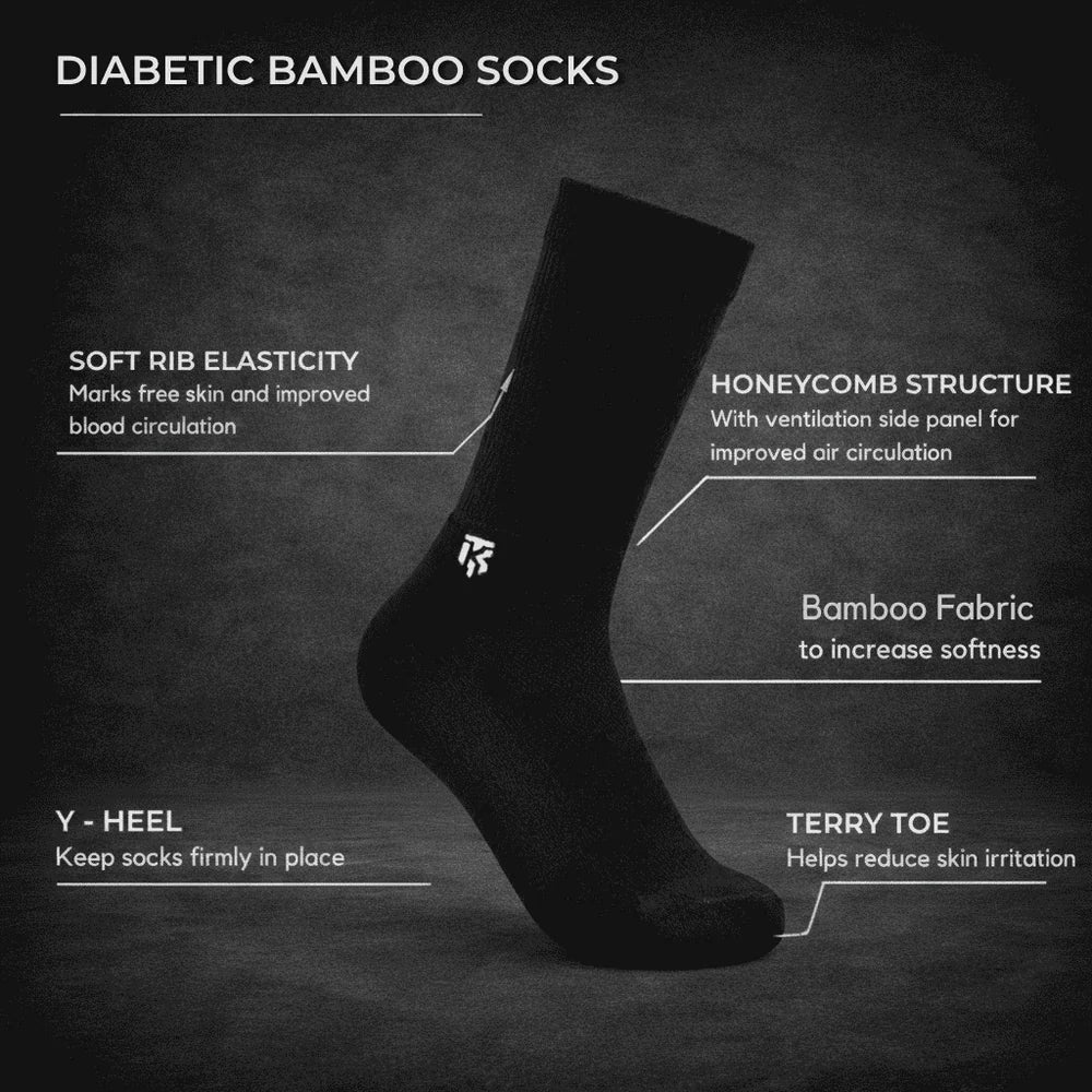 Diabetic bamboo socks Combo | Pack Of 4 | Beidge & GreyKikitoes