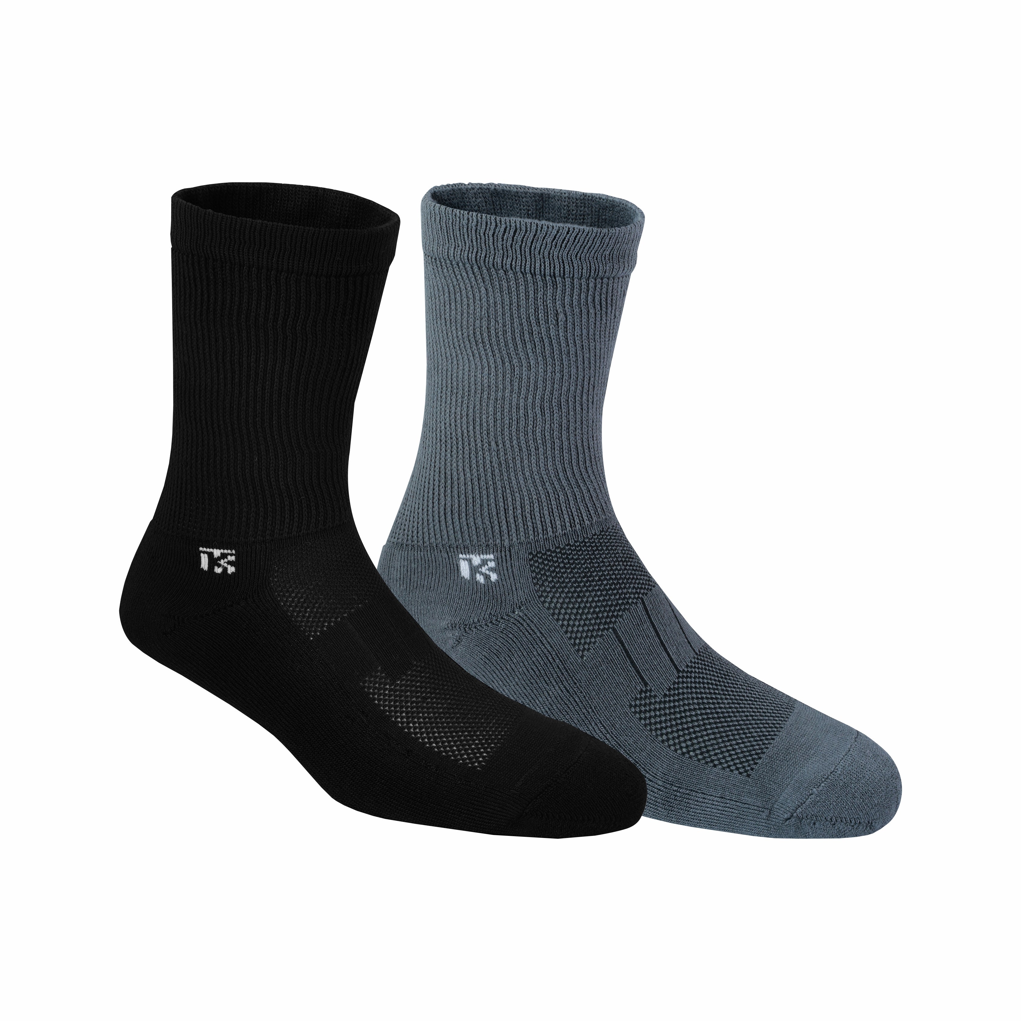 Diabetic bamboo Socks Combo | Pack Of 2 | Black & Grey Bamboo Socks
