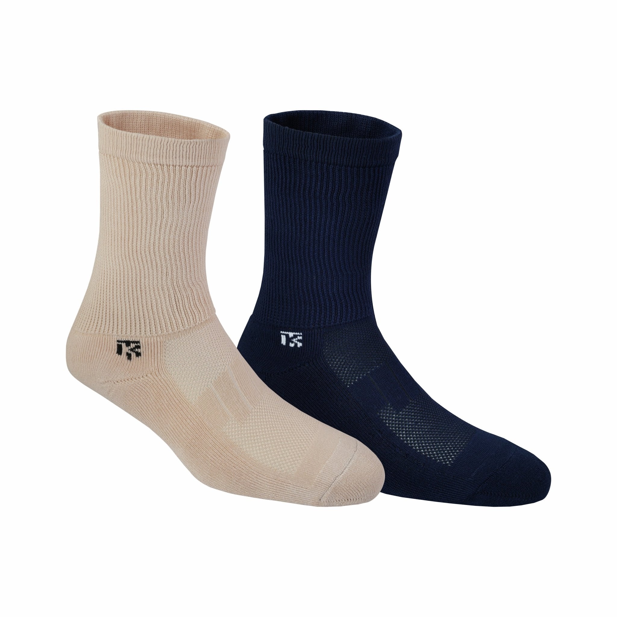 Diabetic bamboo socks Combo | Pack Of 2 | Beige & Navy Blue Bamboo SocksKikitoes