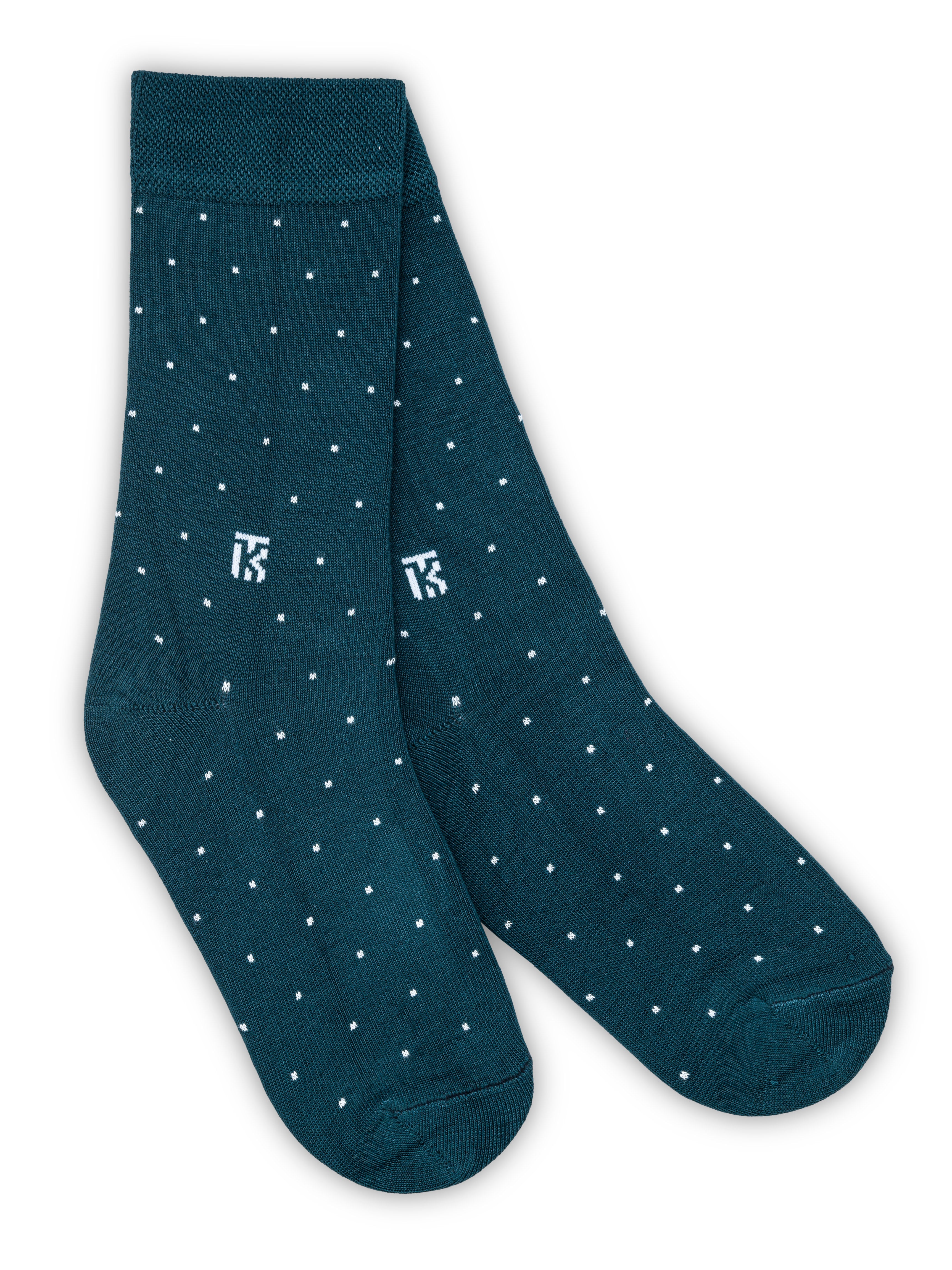 Kikitoes Men's Bamboo Crew Socks Bird Eye Dot Pattern, Ultra-Soft & Breathable Fabric, Moisture-Wicking, Odor-Resistant Formal & Casual Wear (Pack of 1)