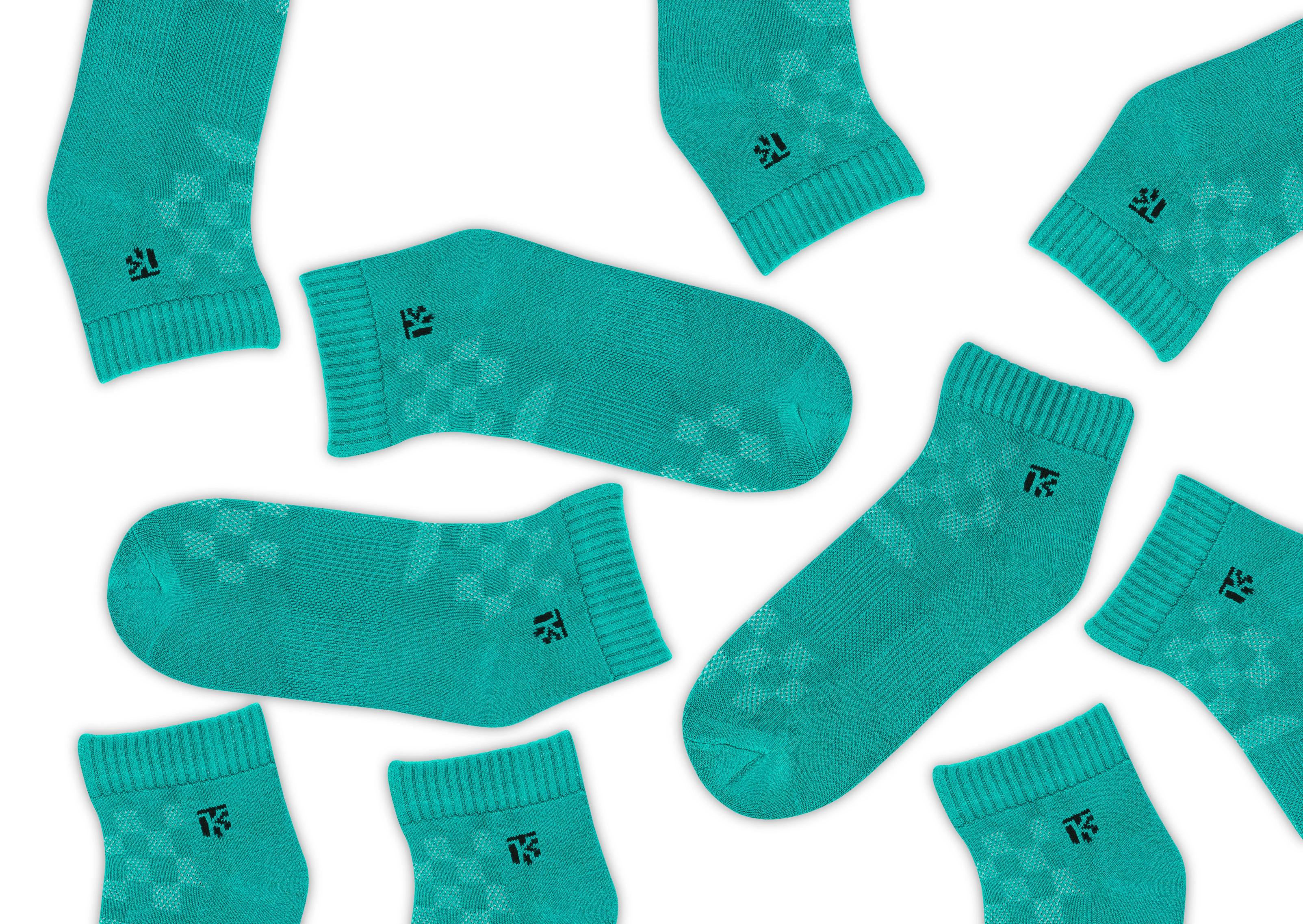 Bamboo Socks Pair | Kikitoes Ankle Length Socks | Mint Green Colour Sports Socks for Men