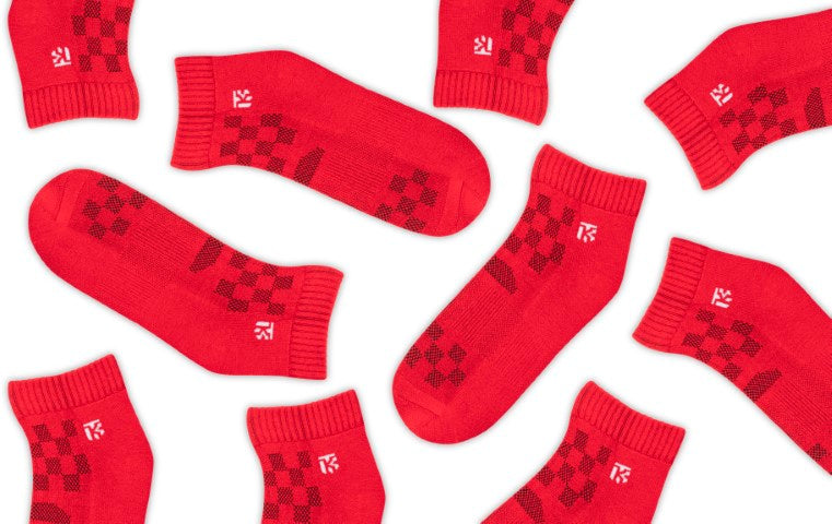 Bamboo Socks Pair | Kikitoes Ankle Length Socks |Red Colour Sports Socks for Men