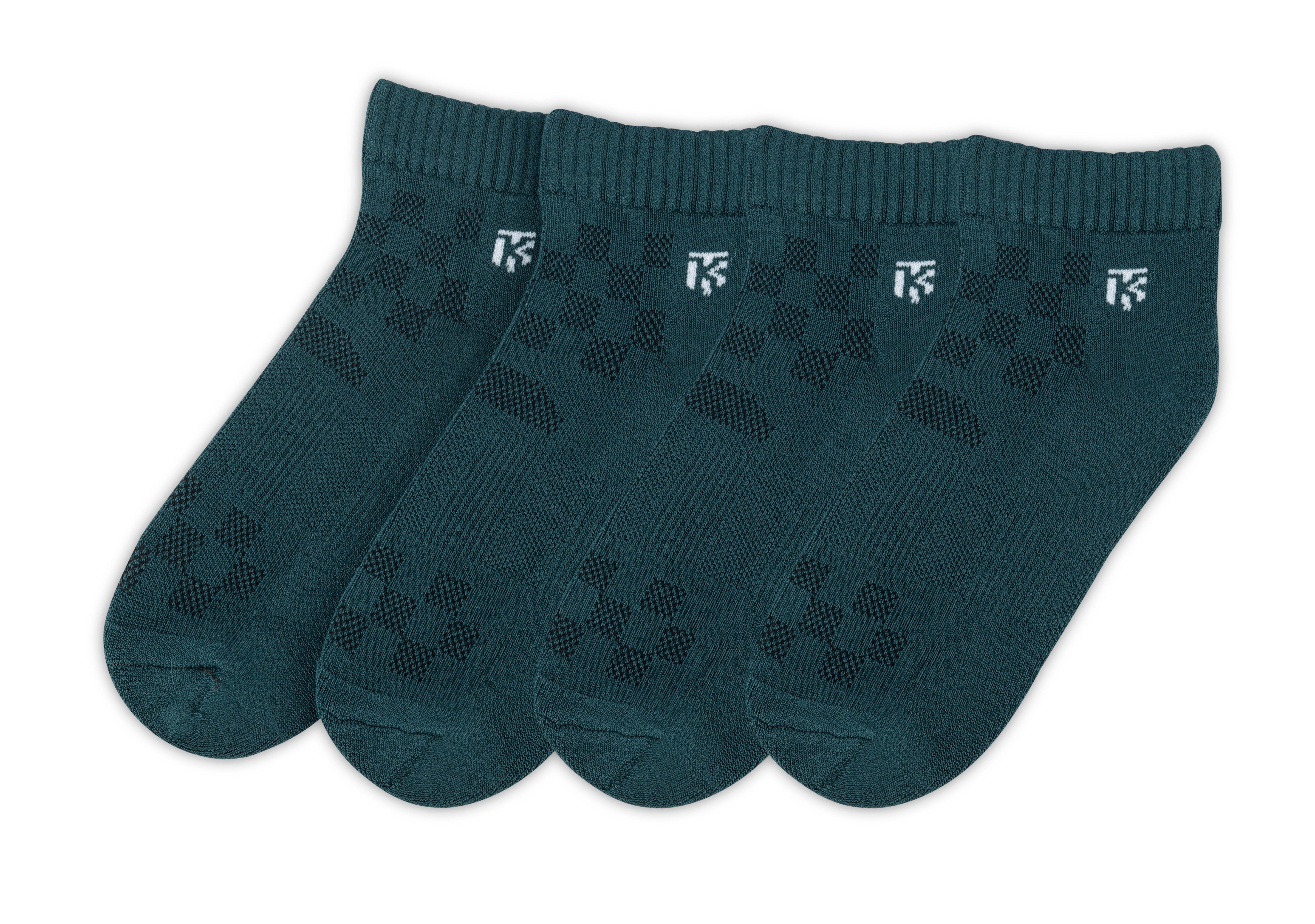 Bamboo Socks Pair |  Kikitoes Ankle Length Socks/ dark green Colour Sports Socks for Men