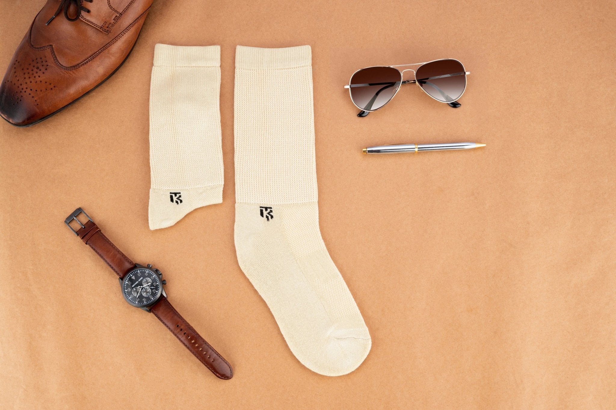 Diabetic Bamboo Socks | Sandal Colour Bamboo SocksKikitoes