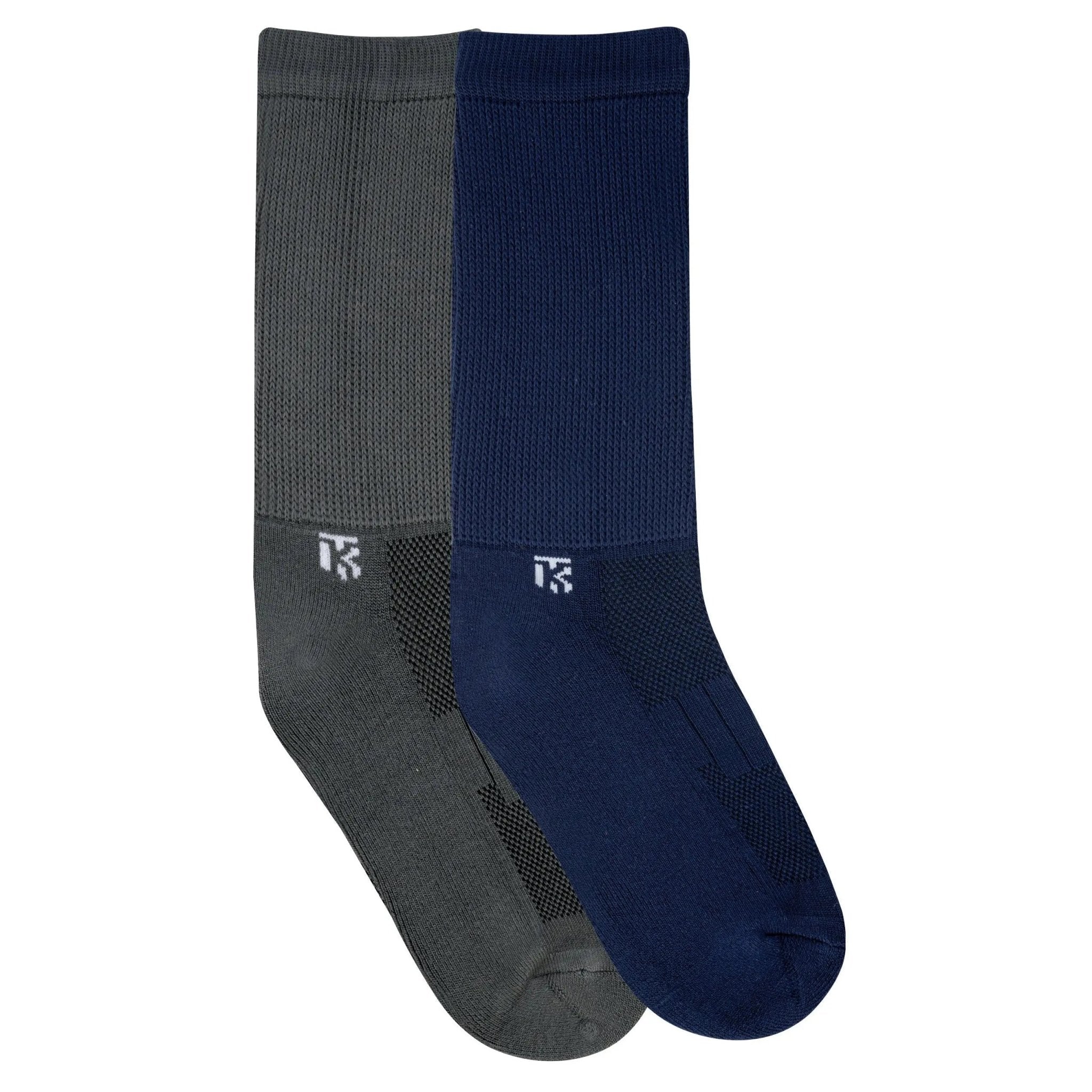 Diabetic Bamboo socks combo | Pack Of 2 | Gray & Navy Blue Bamboo SocksKikitoes