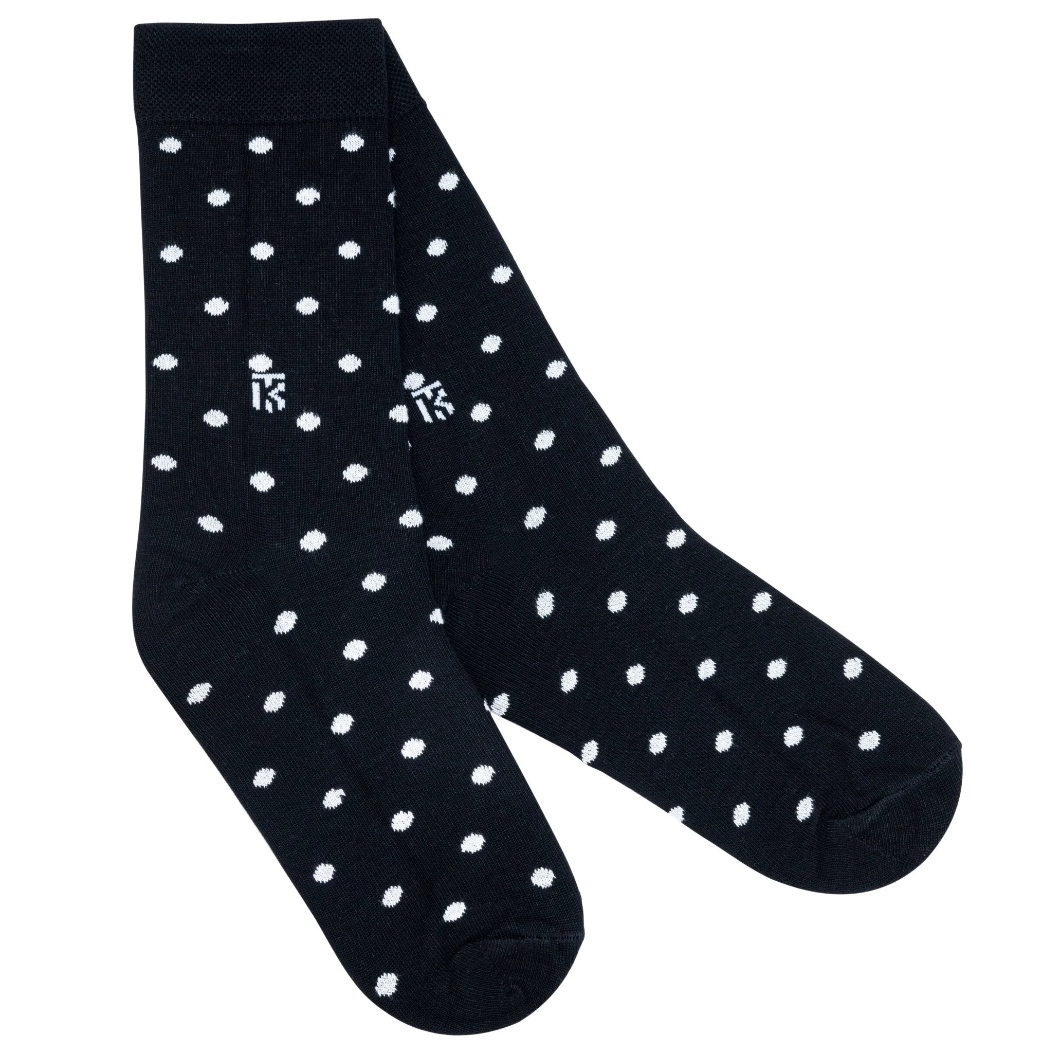 KIKITOES BAMBOO MEN CREW SOCKS | Contrast PolkaPOLKA DOT BAMBOO SOCKSKikitoes