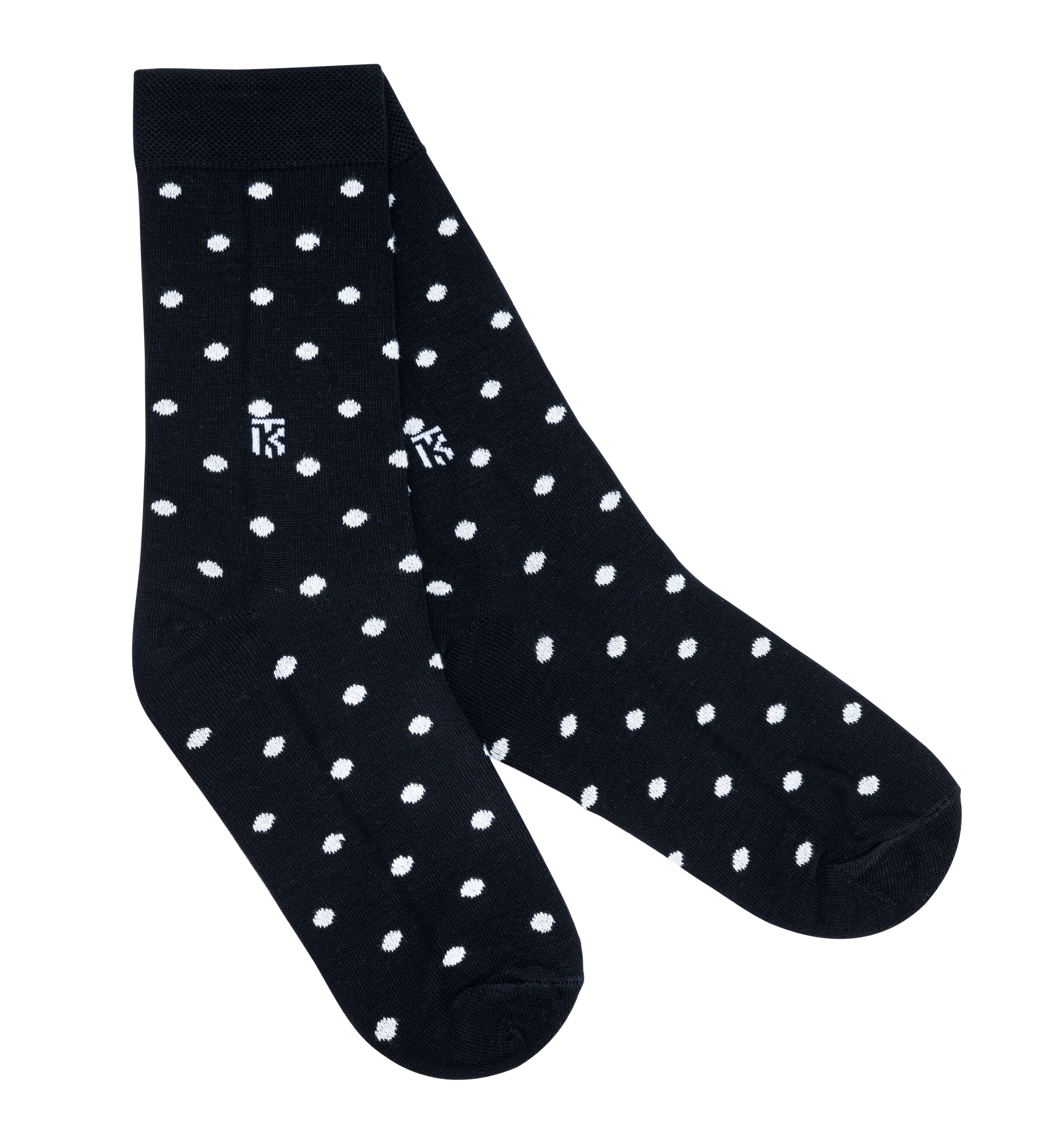 Kikitoes Men's Polka Dot Bamboo Socks Stylish & Fashionable Dot Design, Soft Breathable Crew Socks for Office & Casual Dress (Pack of 1)