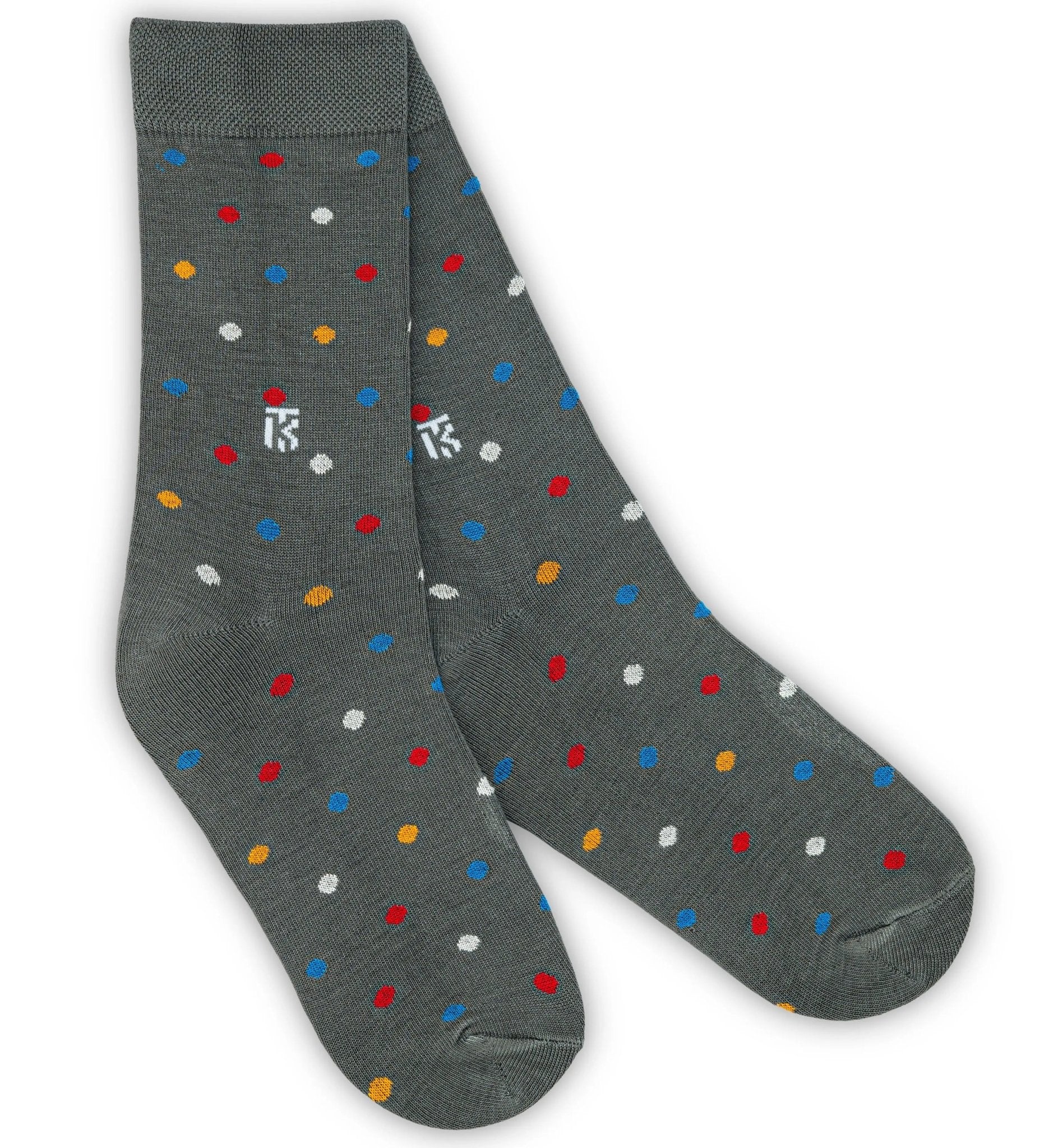 KIKITOES BAMBOO MEN CREW SOCKS | Pop PolkaPOLKA DOT BAMBOO SOCKSKikitoes