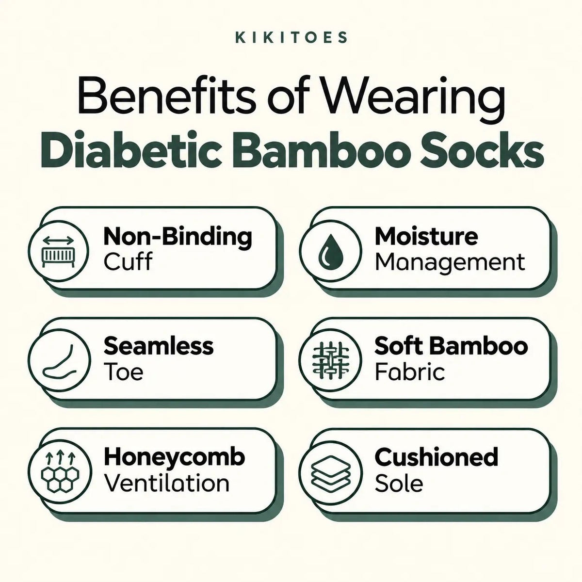 Diabetic bamboo socks Combo | Pack Of 4 | Beidge & GreyKikitoes