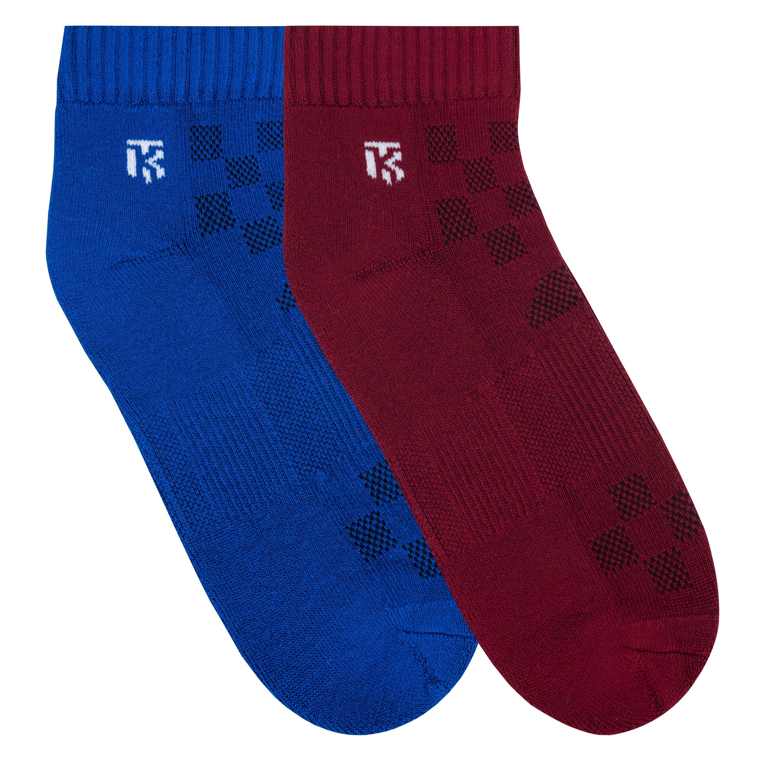 socks combo of royal blue and maroon bamboo socks