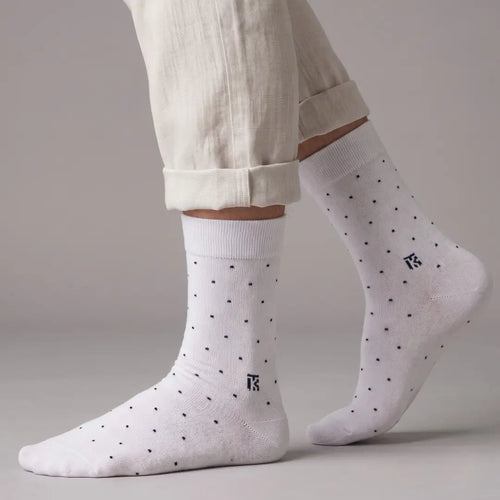 Kikitoes bird eye dot bamboo crew socks