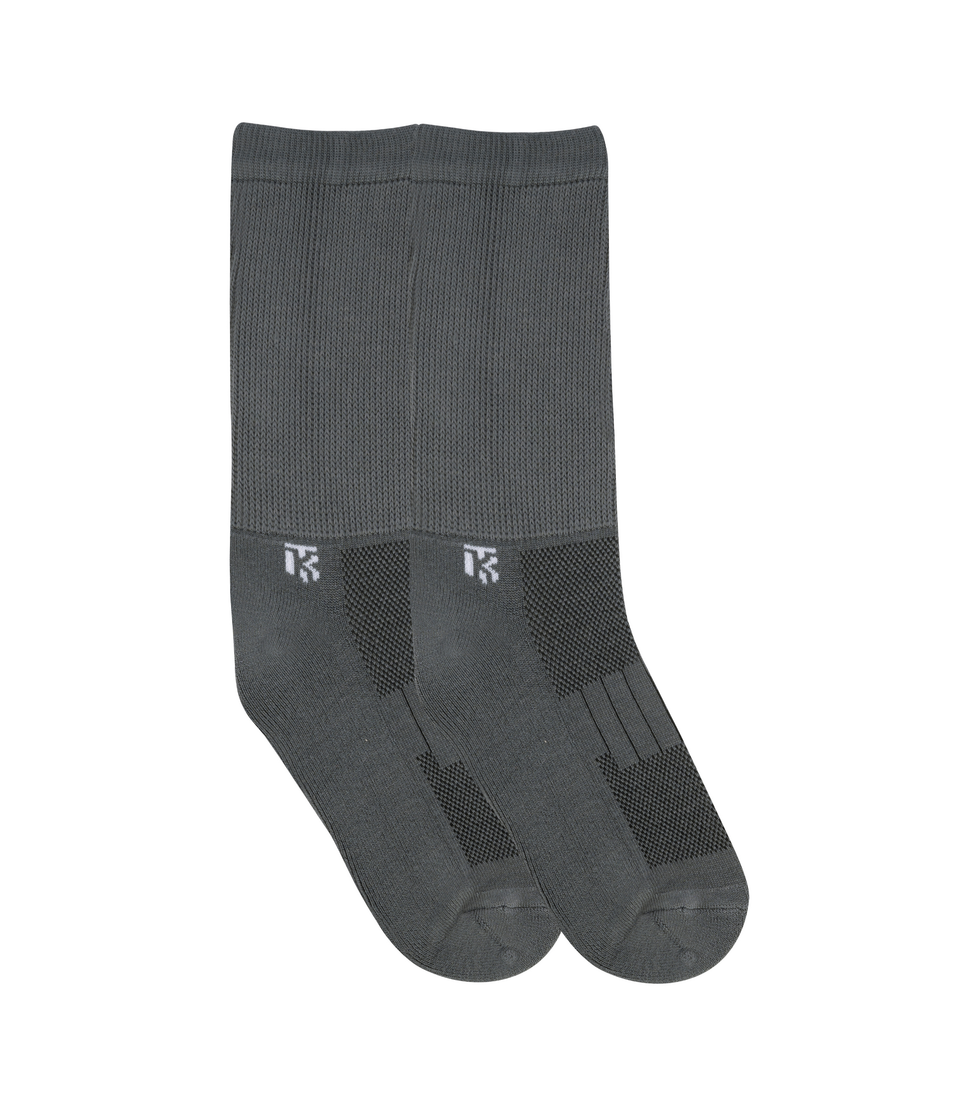 Diabetic Socks Pair | Kikitoes Crew Length Socks/ Grey