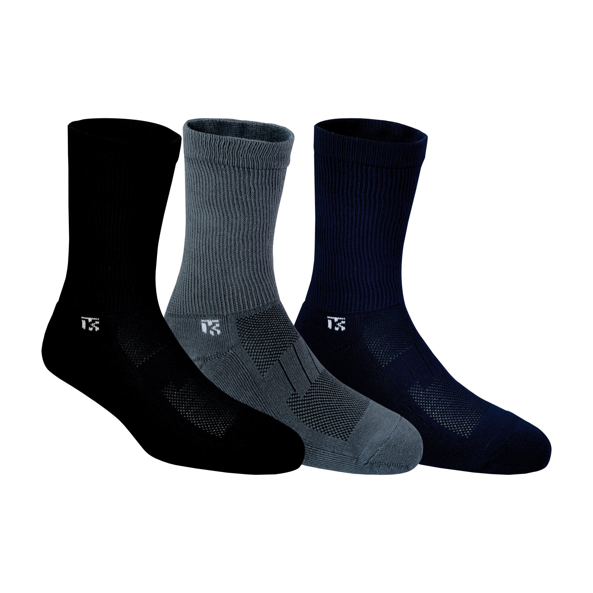 Diabetic bamboo socks Combo | Pack Of 3 | Black-Grey-Navy BlueKikitoes