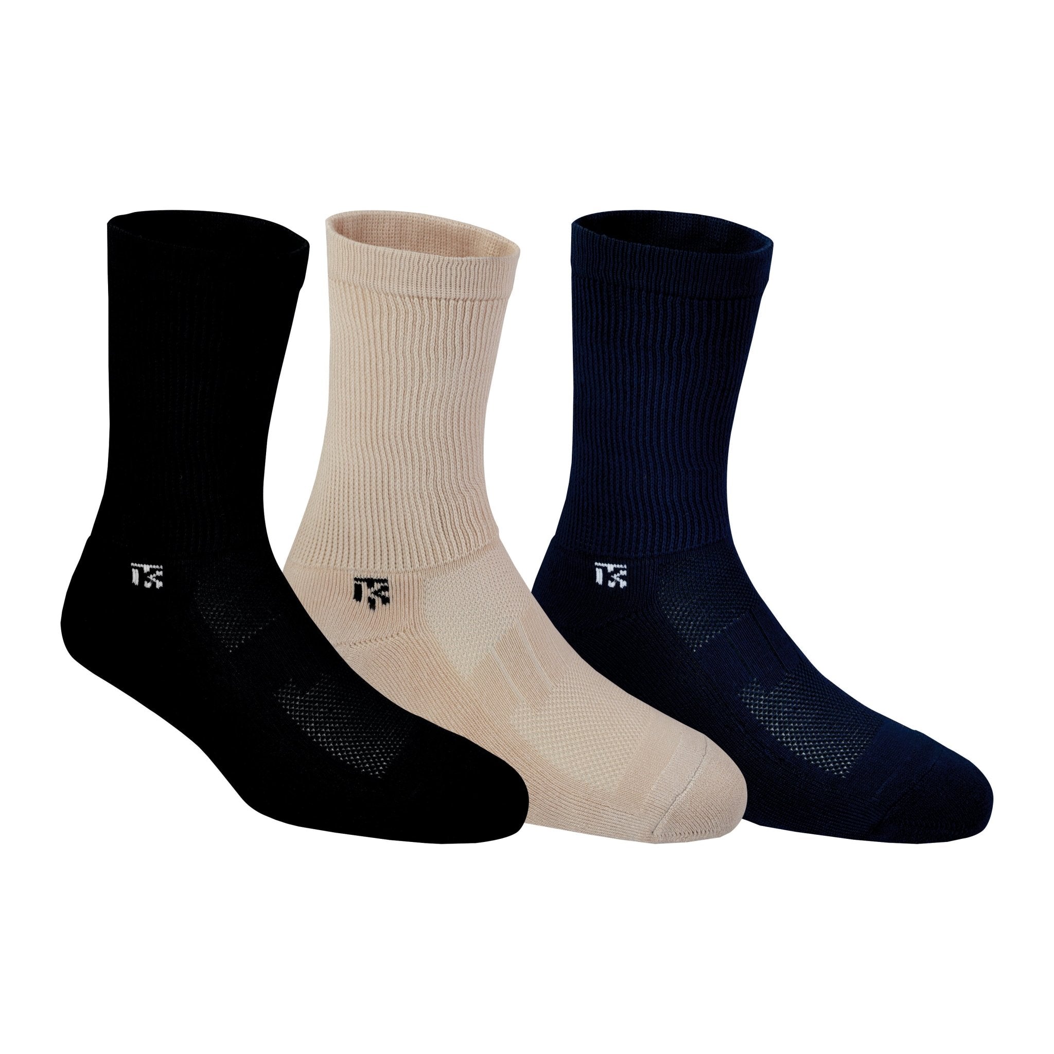 Diabetic bamboo socks Combo | Pack Of 3 | Black-Beidge-Navy BlueKikitoes